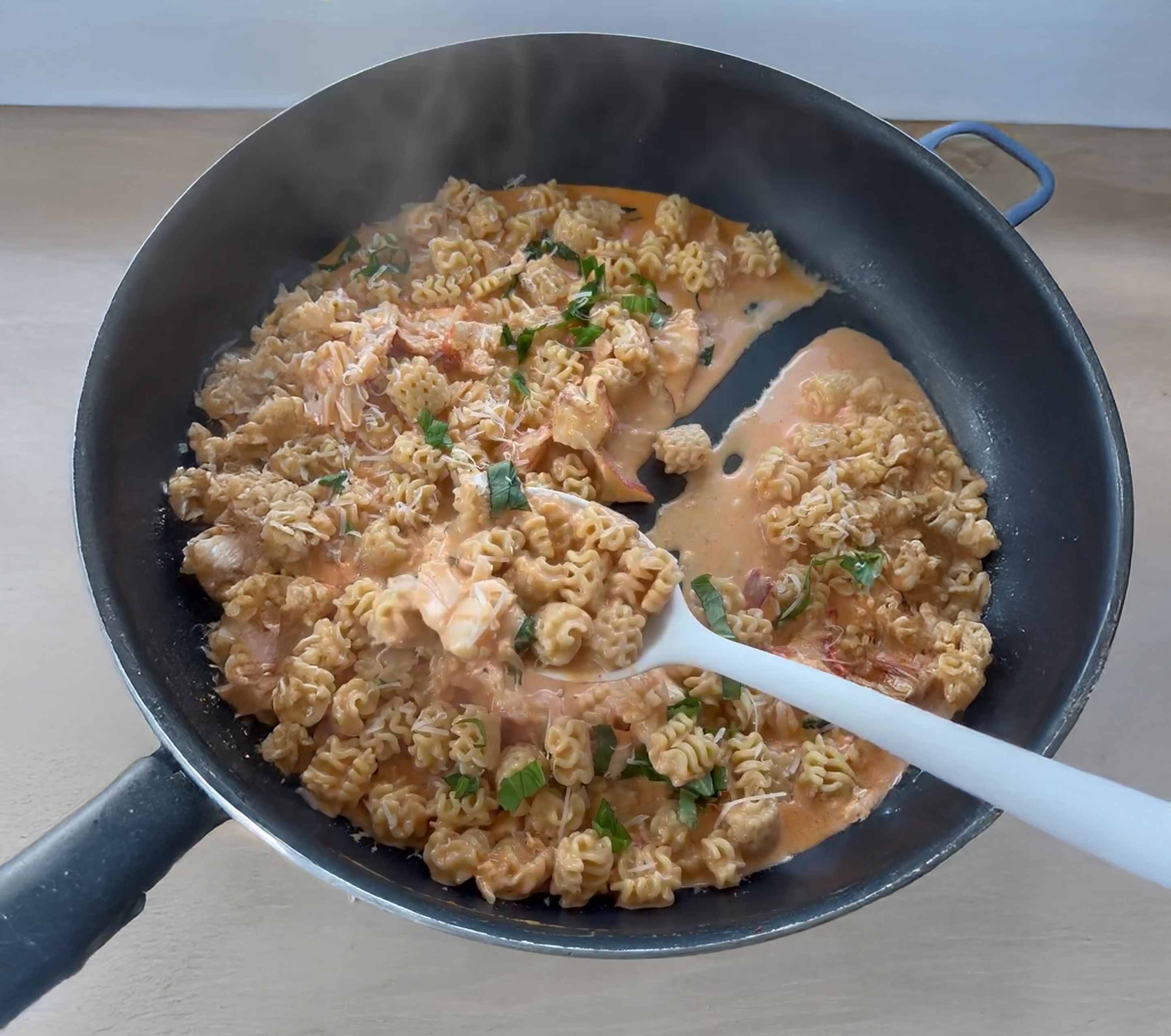 Vodka Sauce with Lobster and Radiatore Pasta
