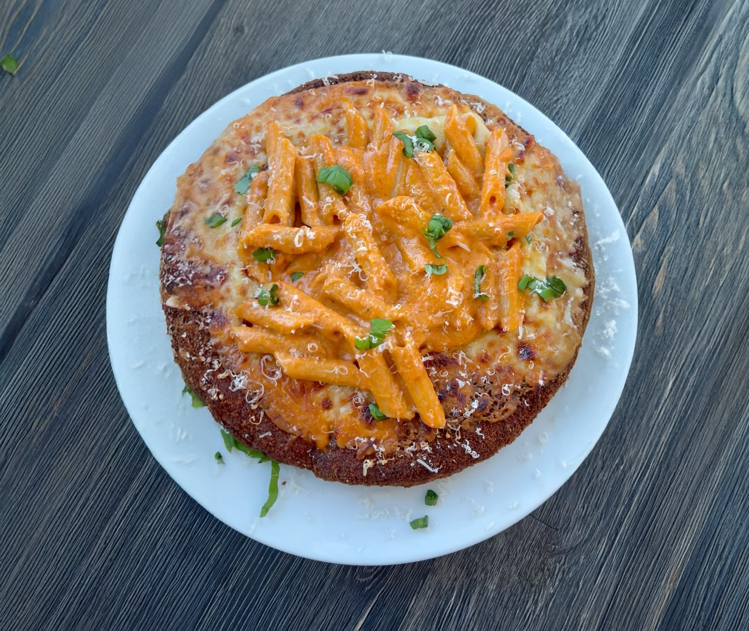 Chicken Parm Pizza with Penne alla Vodka