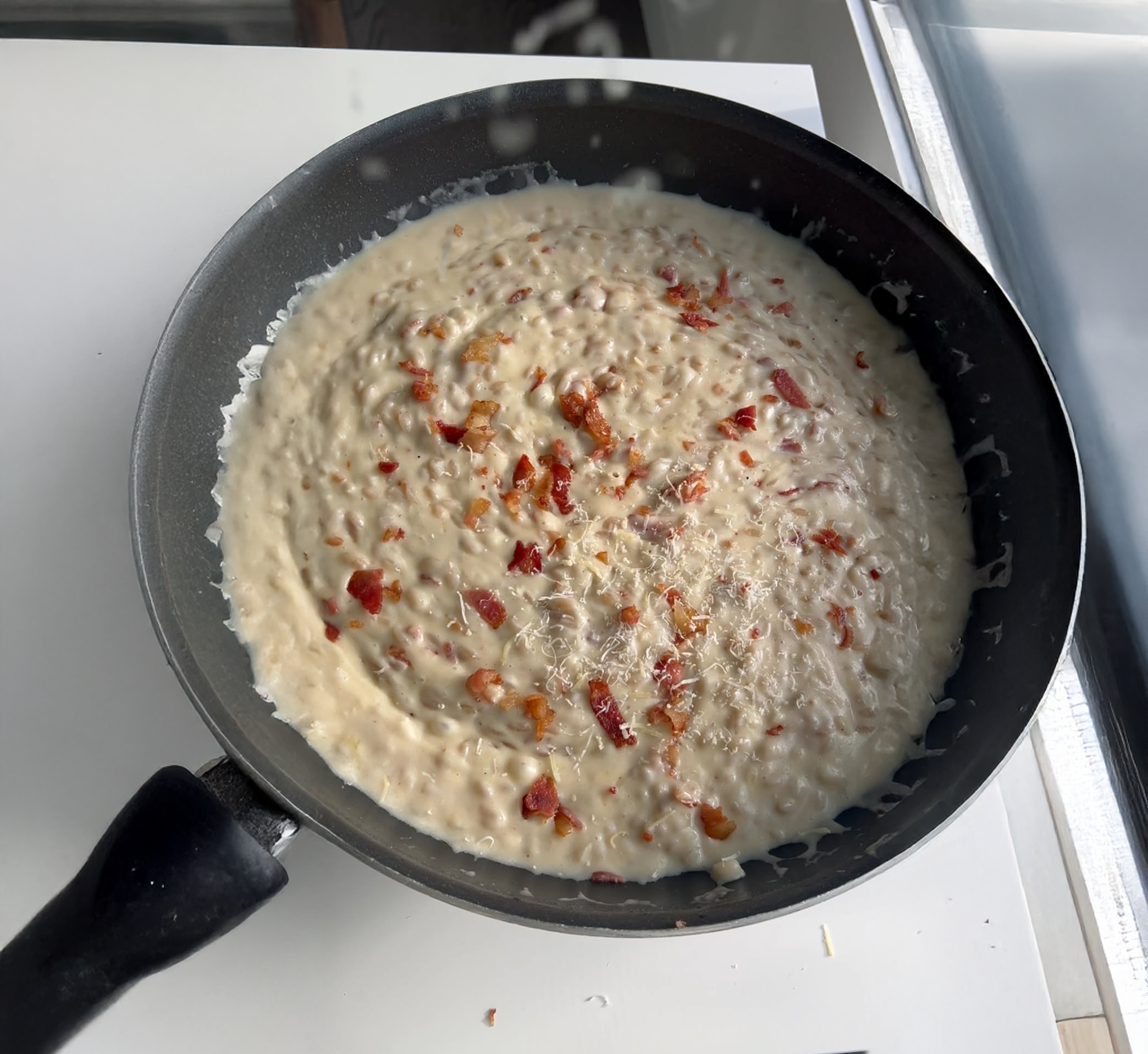 Cheesy Orzo with Bacon cover