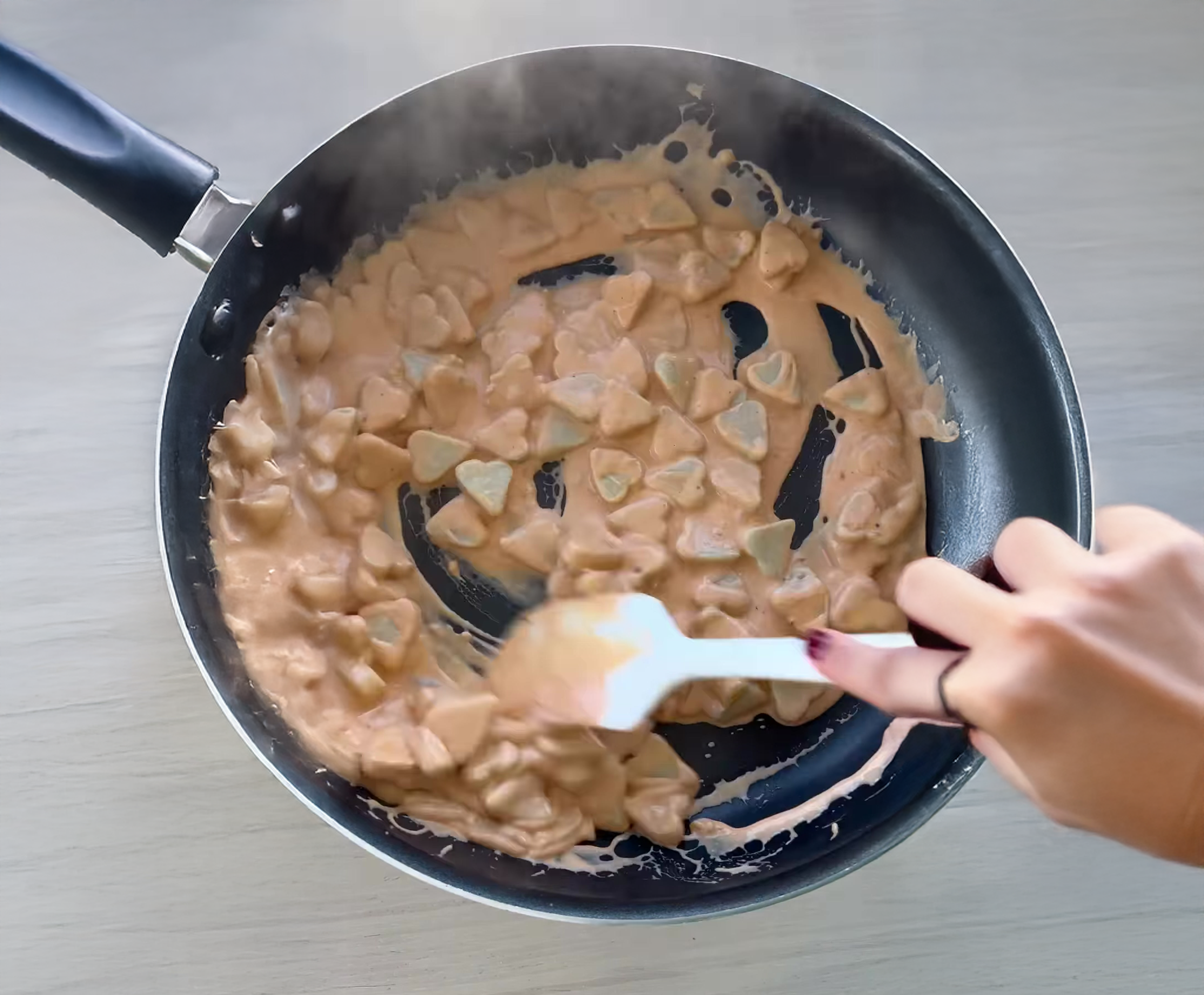 Gnocchi Hearts in Creamy Pink Sauce