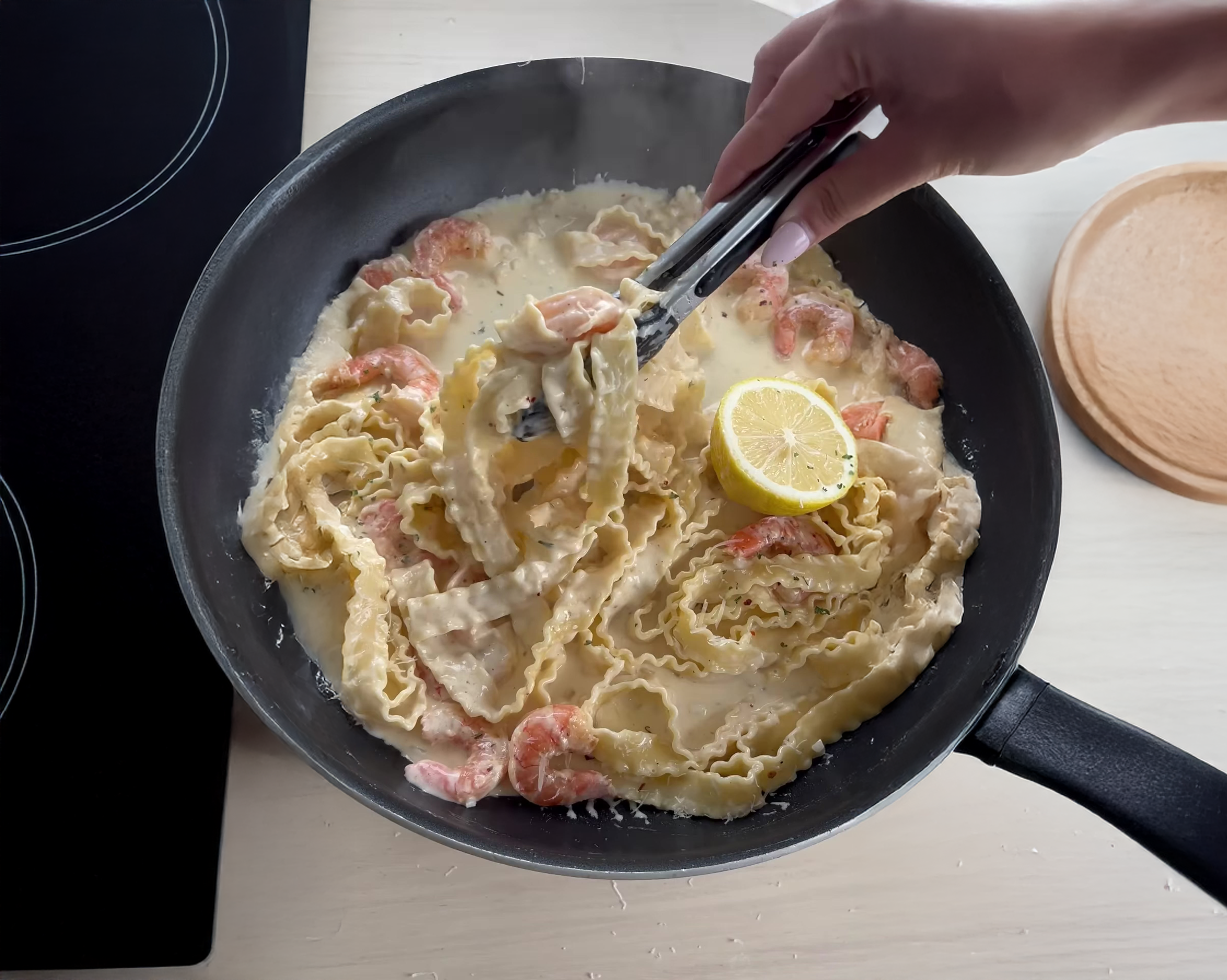 Lemon Cream Shrimp Pasta