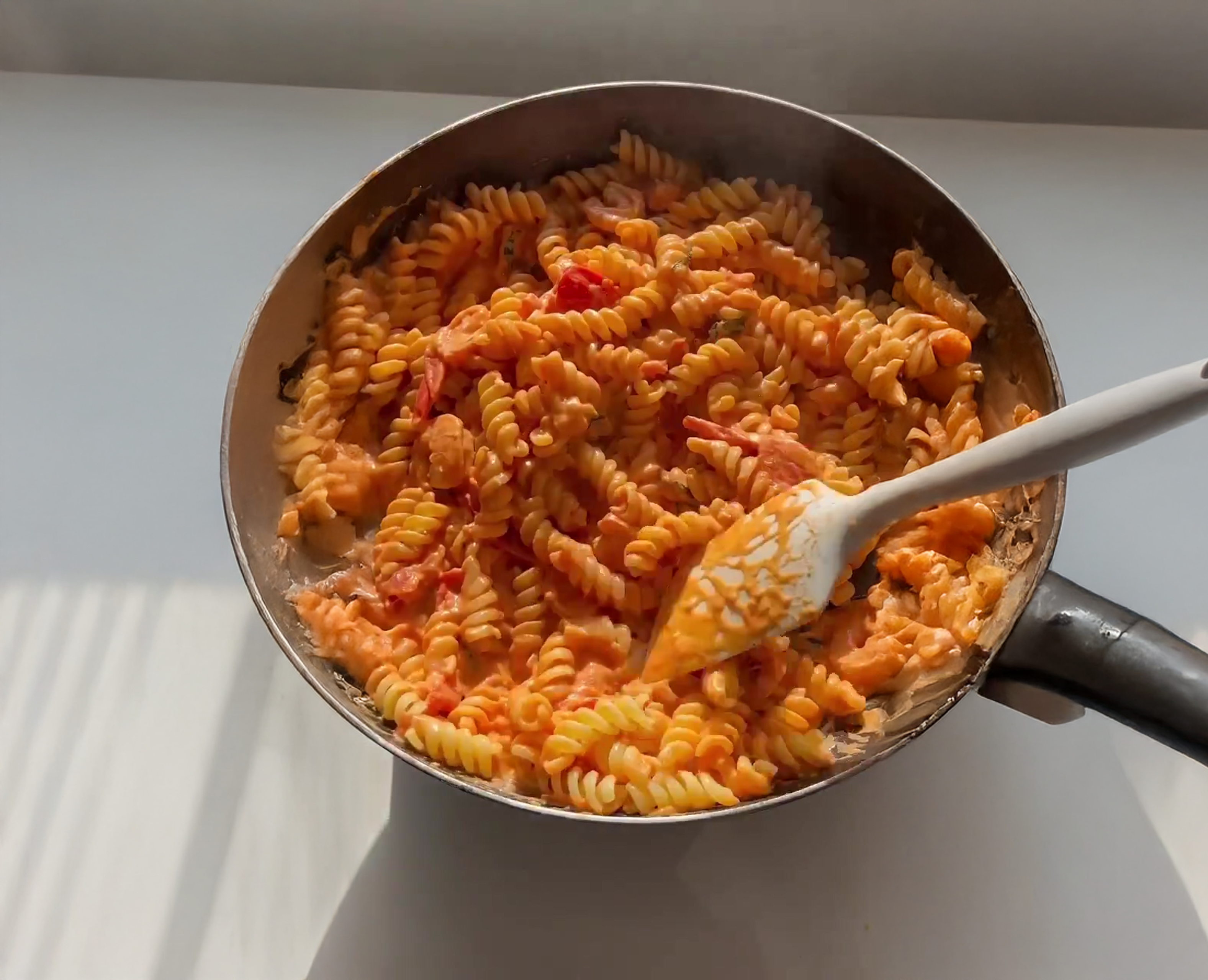 Tomato Cream Rotini with Shrimp