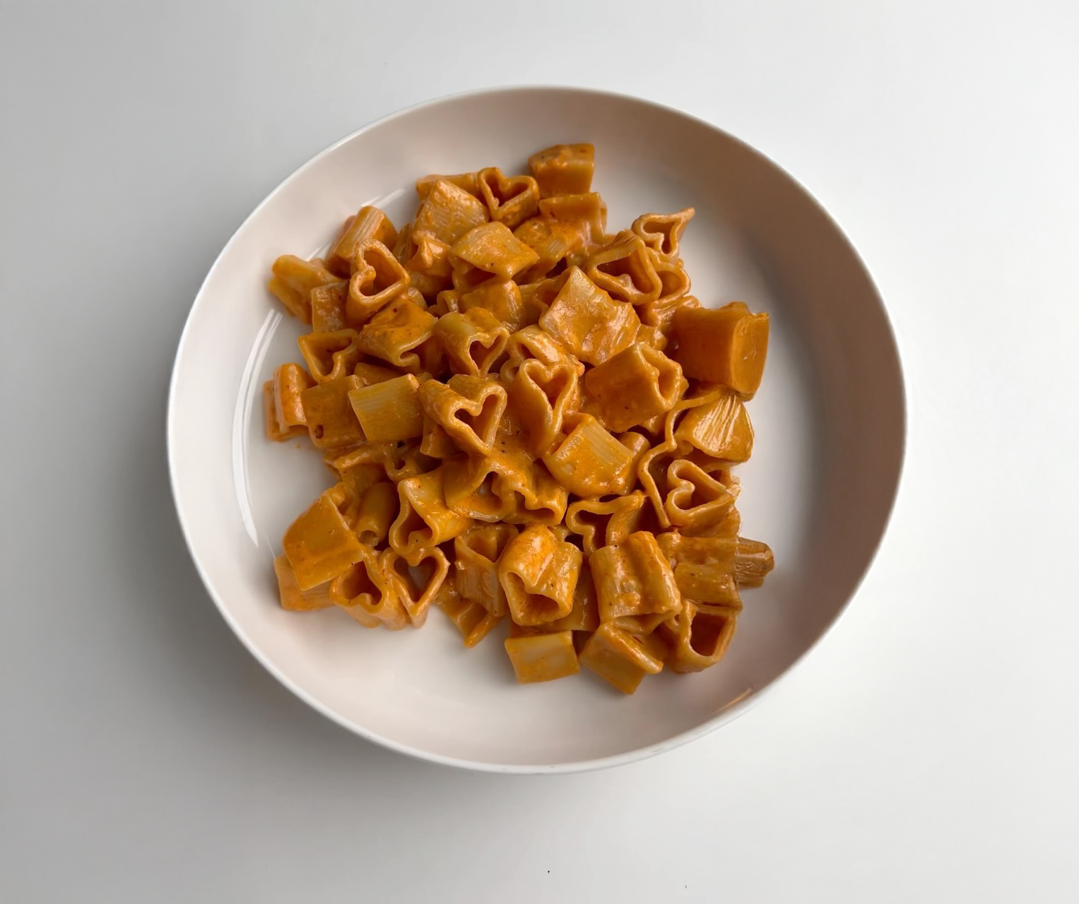 Heart-Shaped Vodka Pasta