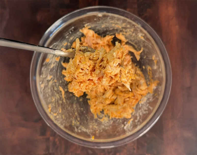 Buffalo Chicken Stuffed Sweet Potatoes