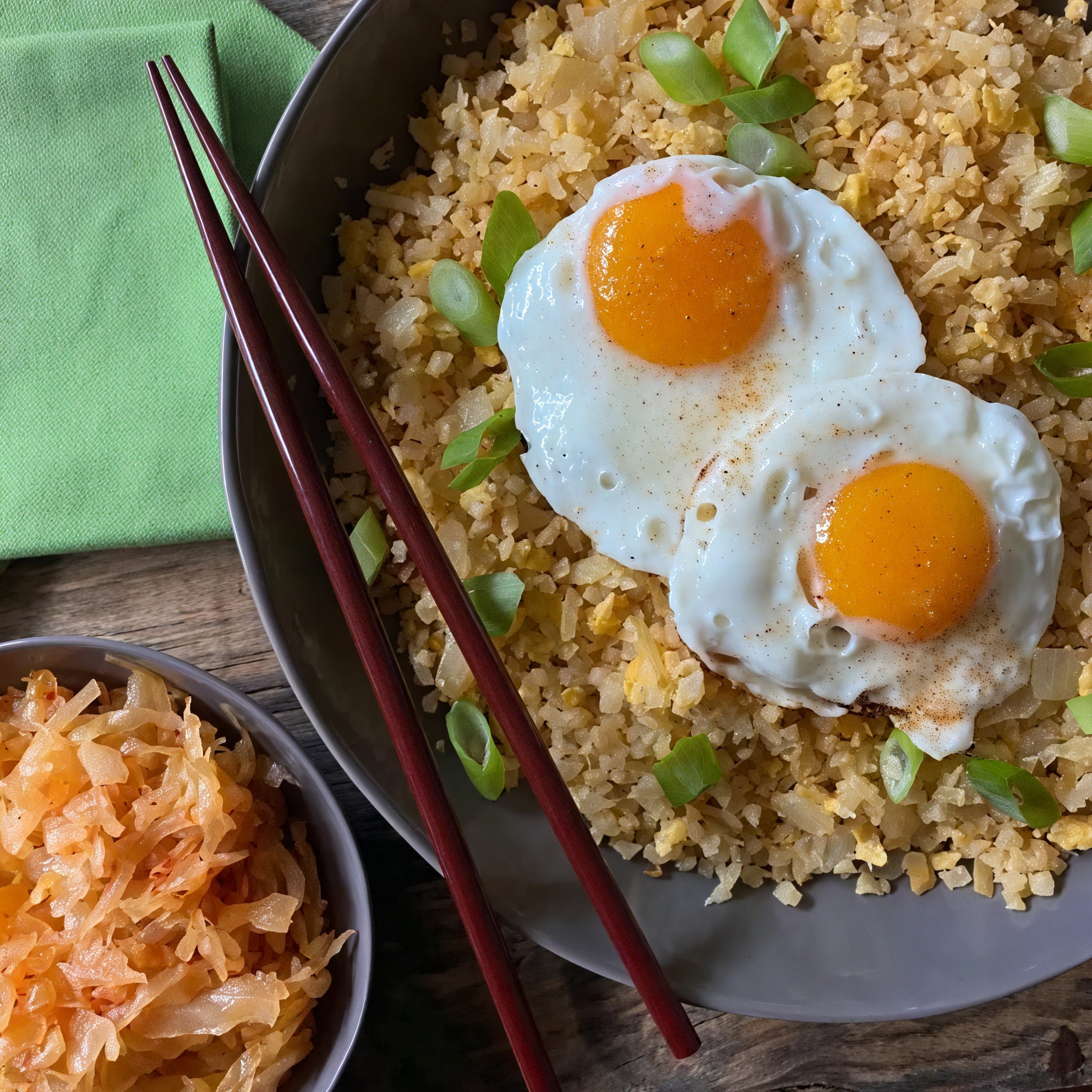 Kimchi Cauliflower Fried Rice