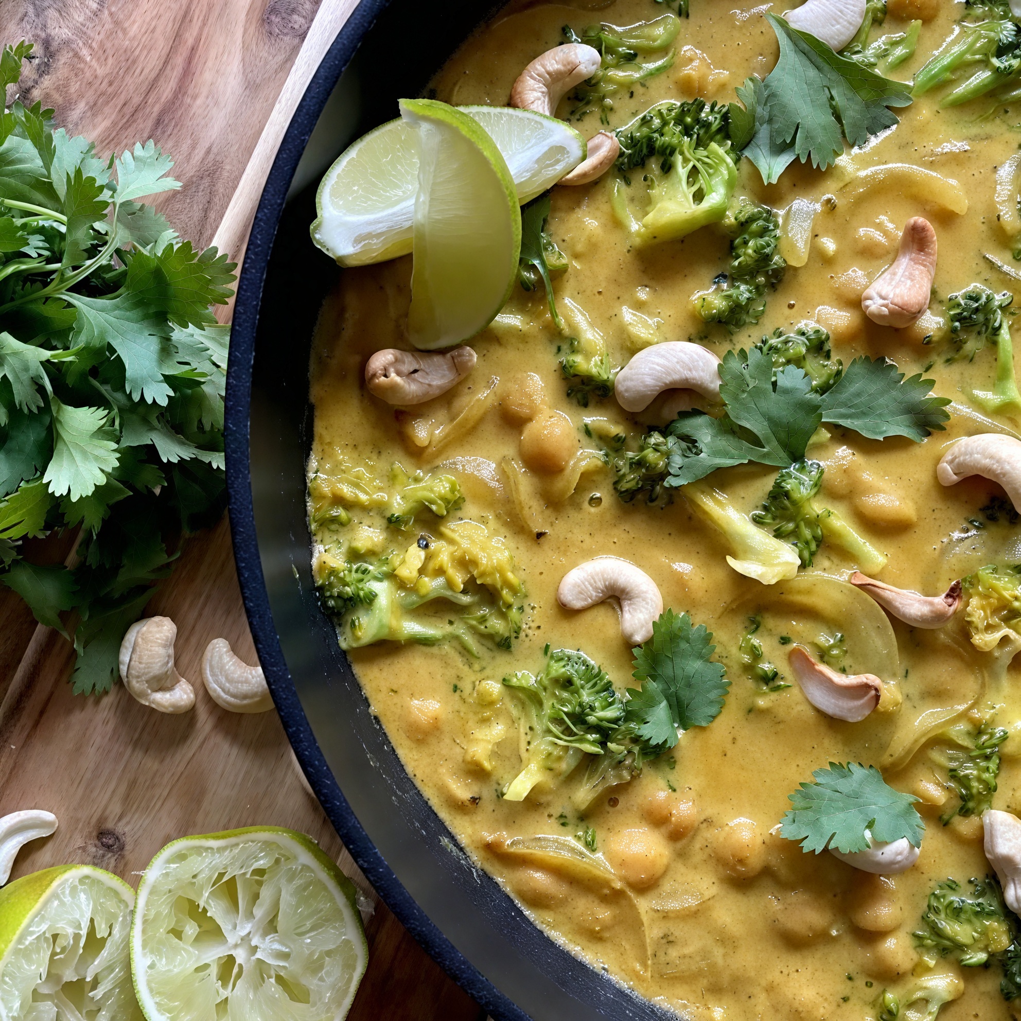 Simple Chickpea Cashew Curry