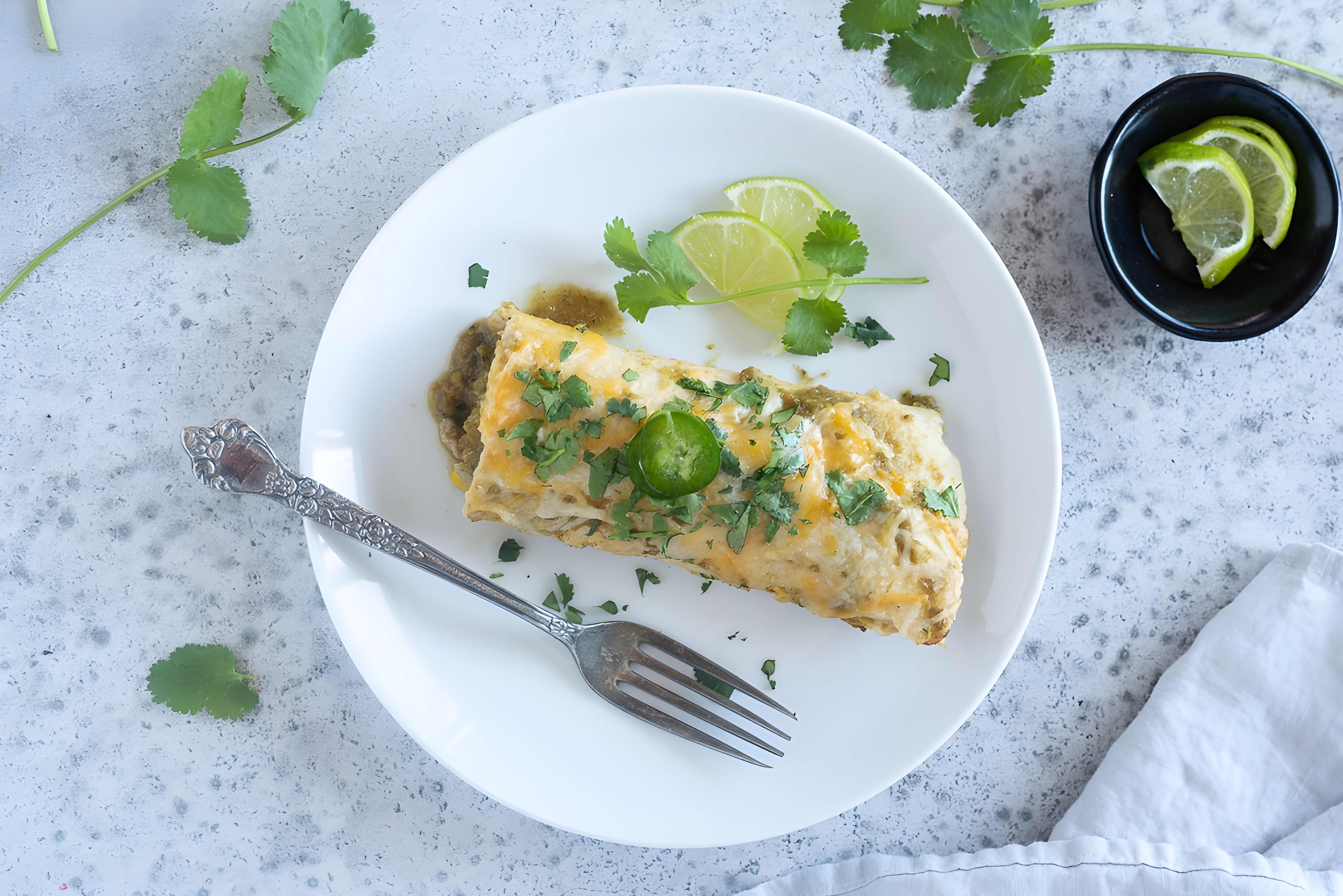 Green Enchiladas with Ground Turkey