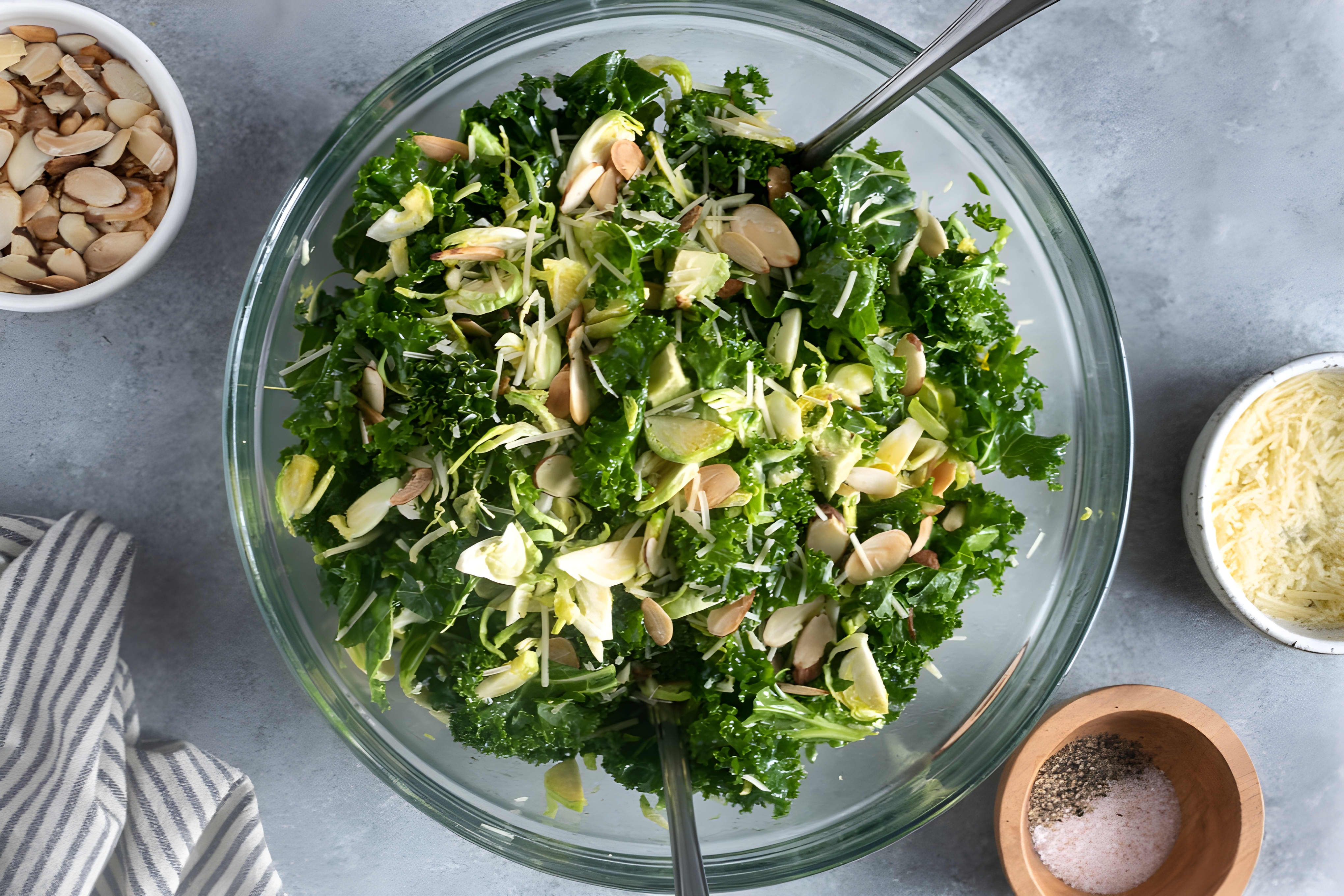 Kale and Brussels Sprout Salad