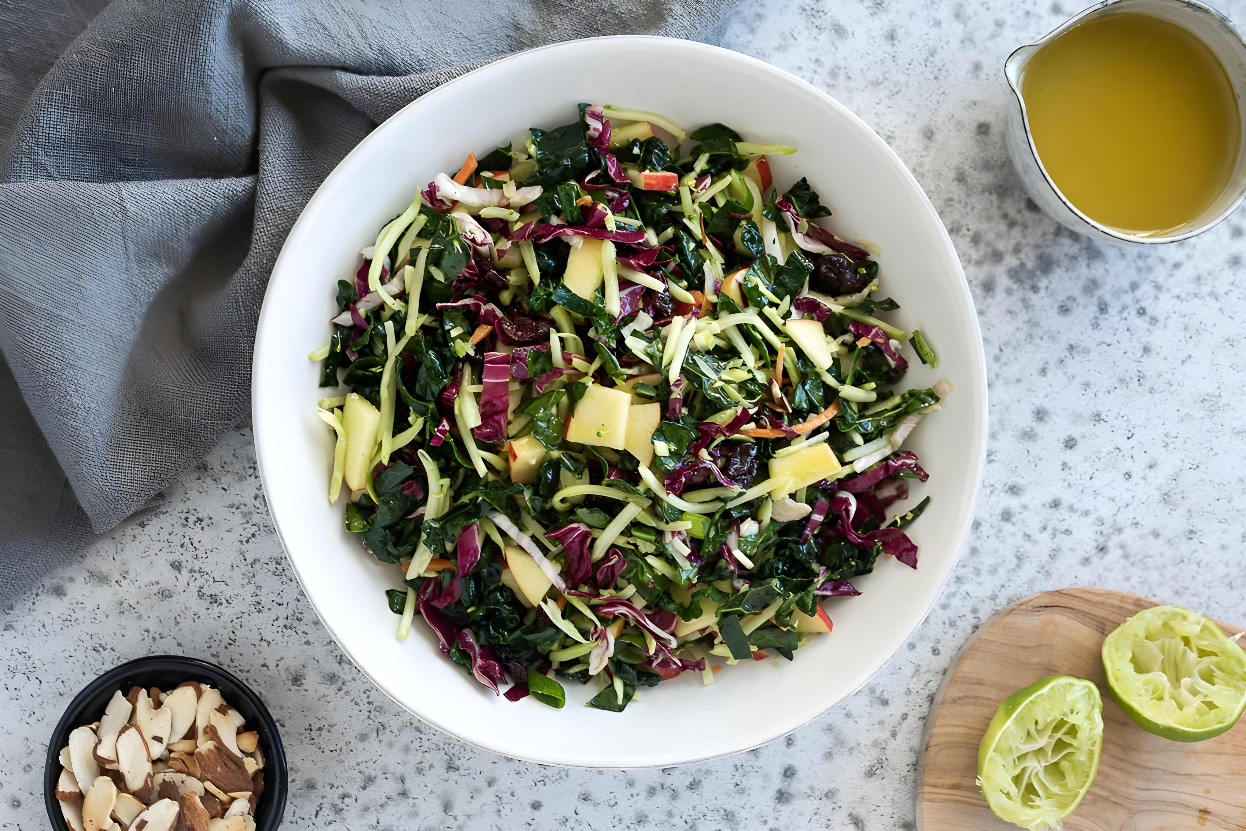 Kale Slaw with Honey Lime Dressing