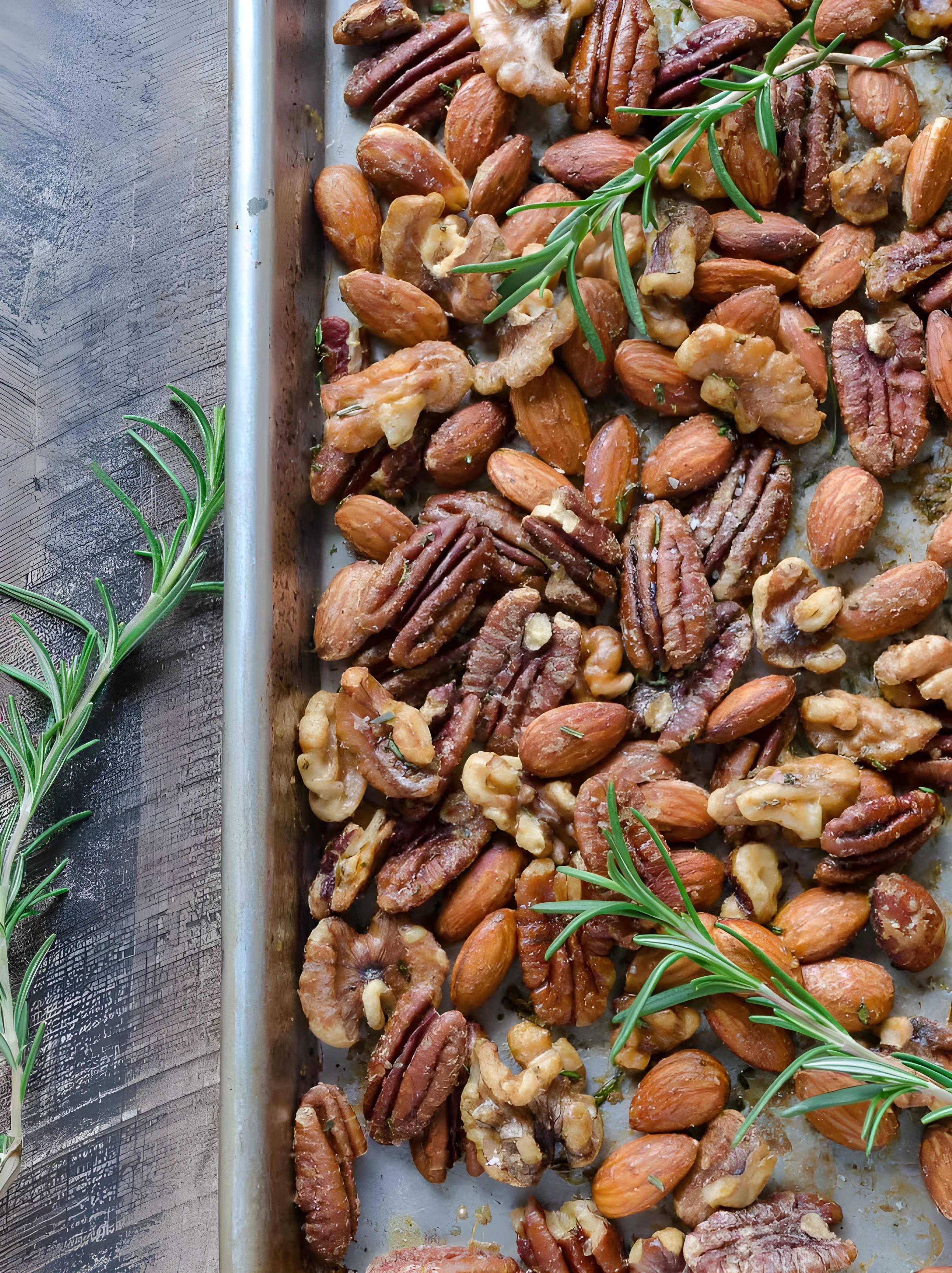 Maple Rosemary Roasted Nuts