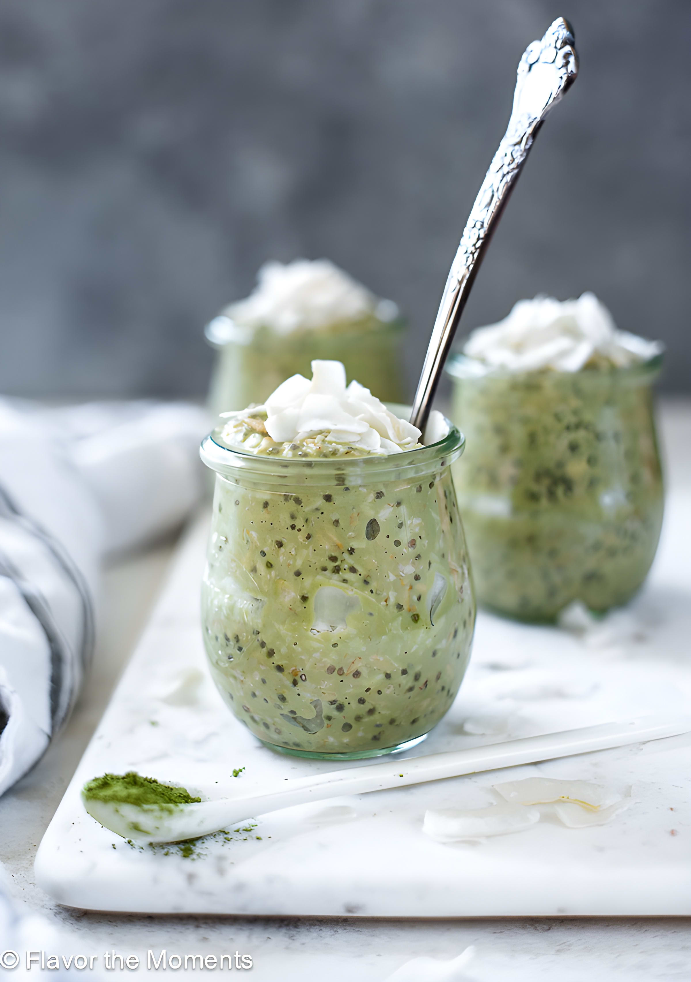 Matcha Coconut Chia Overnight Oats