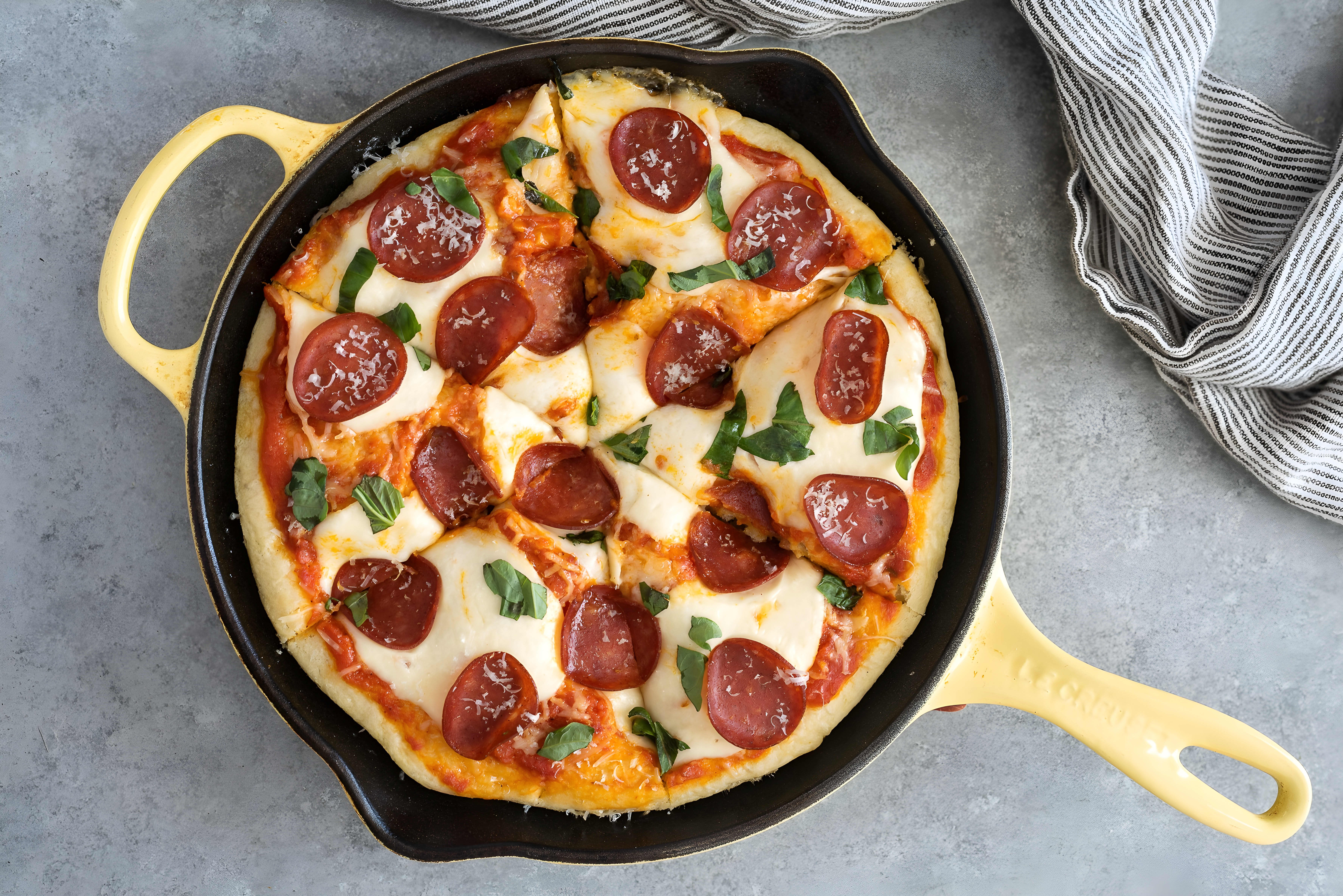 One Hour Focaccia Bread Pizza