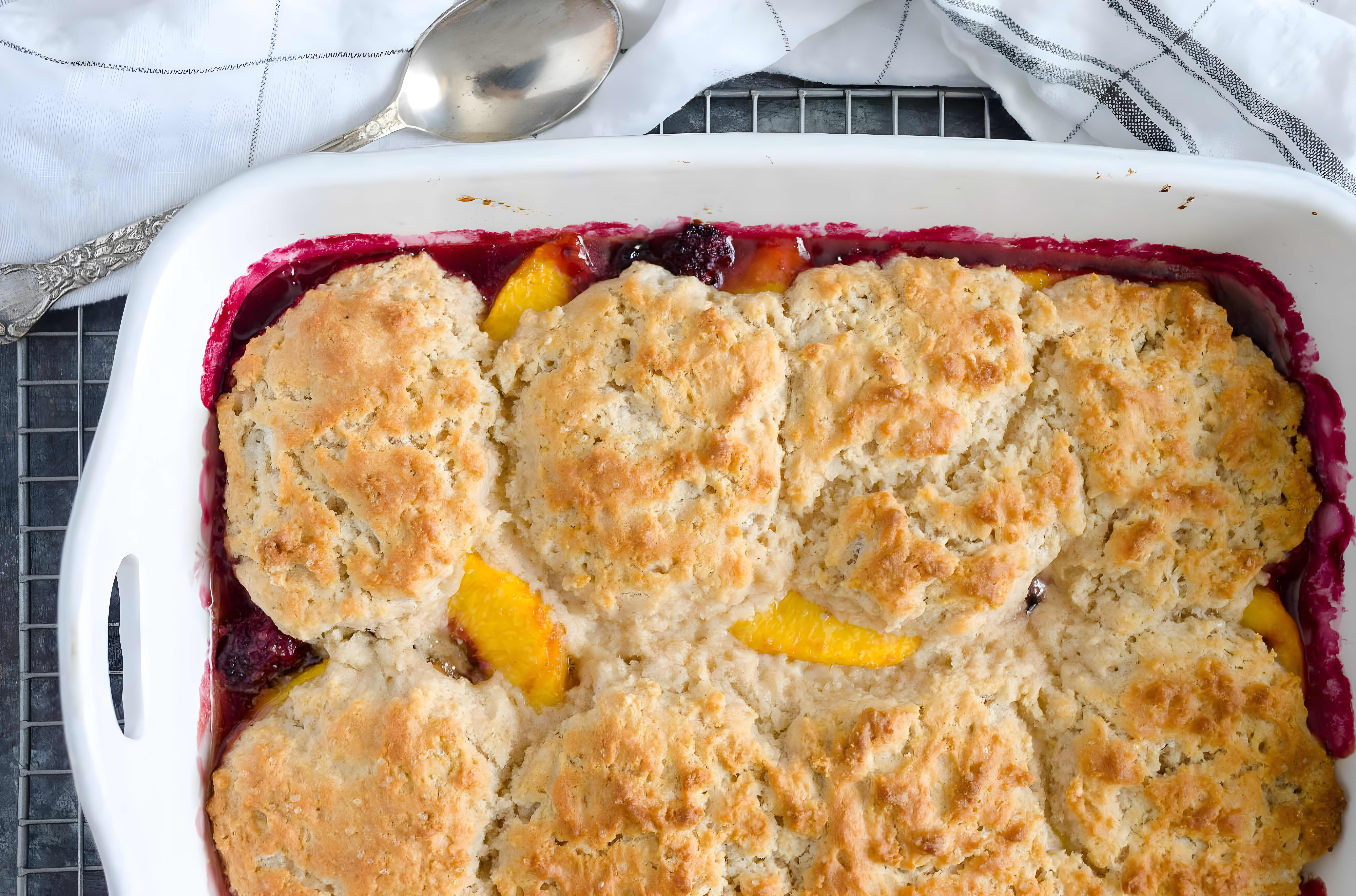 Peach Blackberry Cobbler