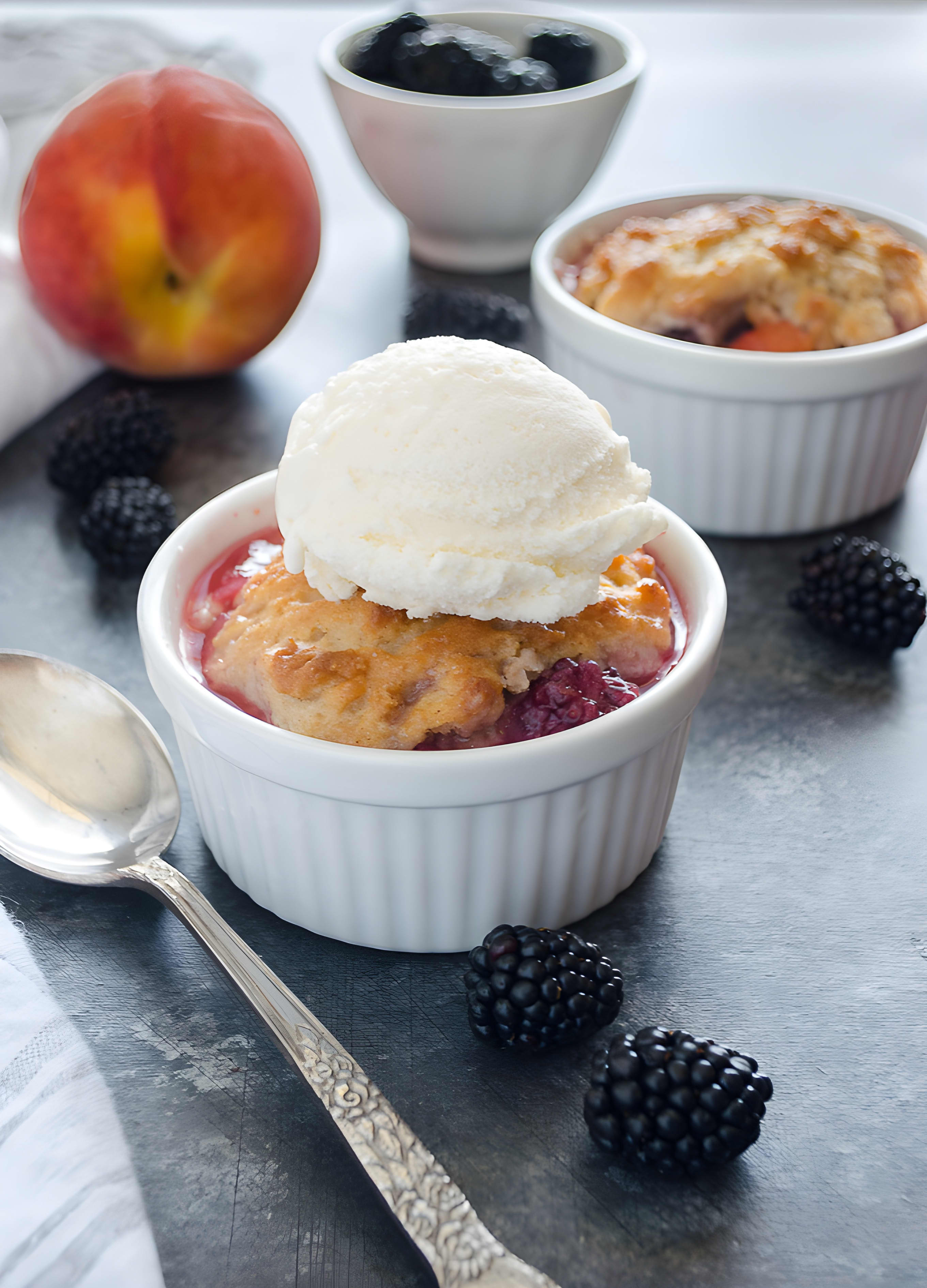 Peach Blackberry Cobbler