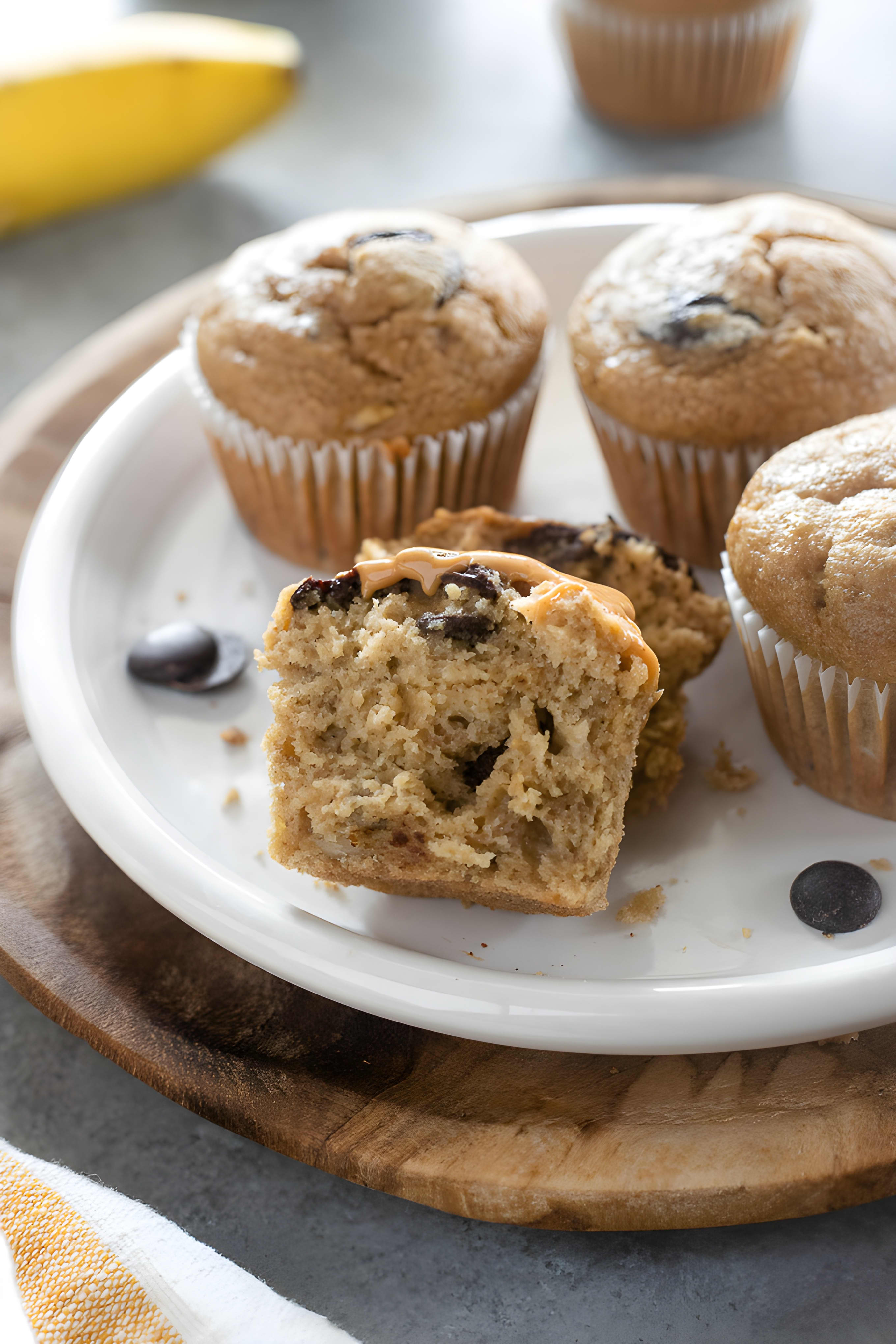 Peanut Butter Banana Muffins