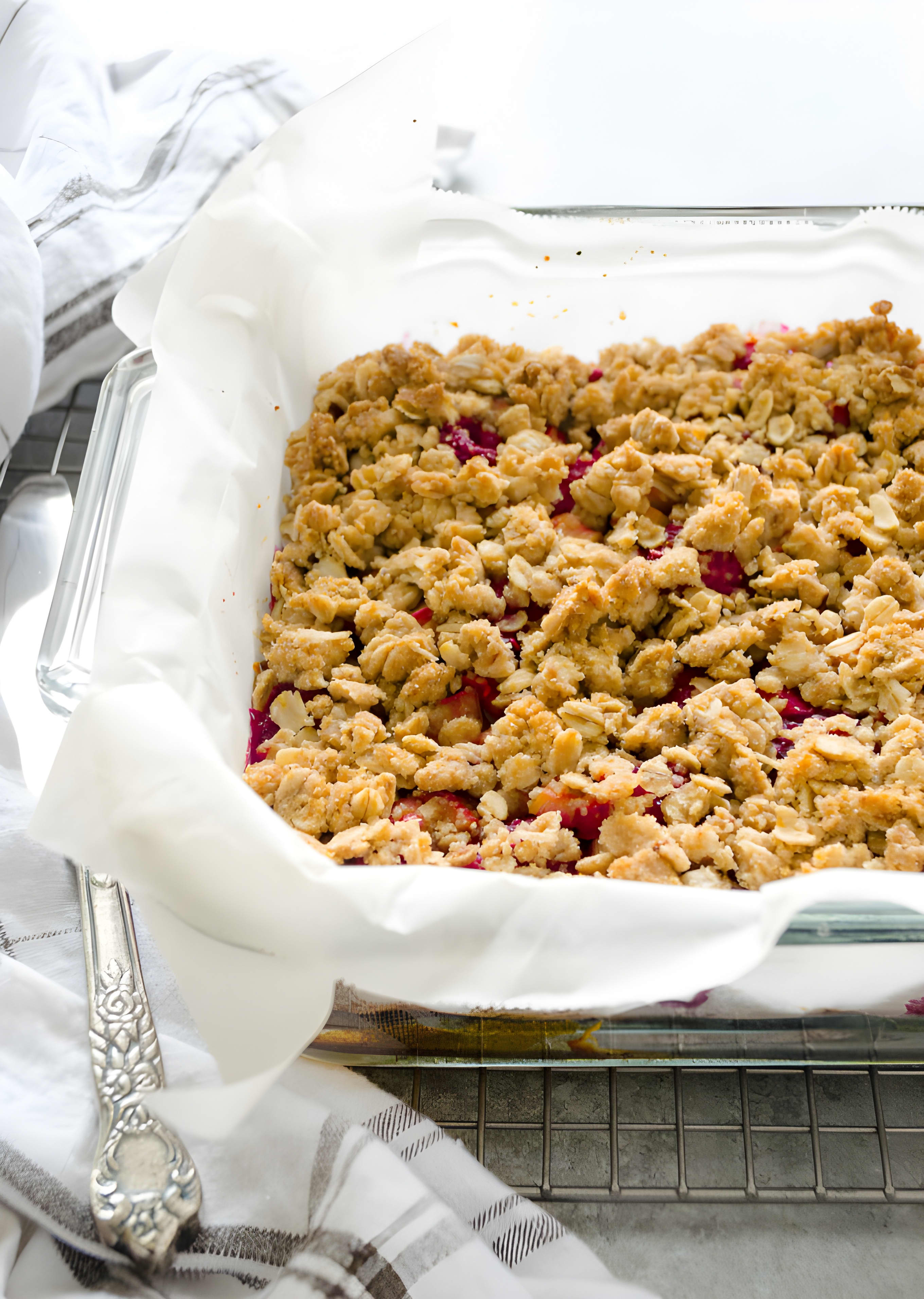 Raspberry Rhubarb Bars