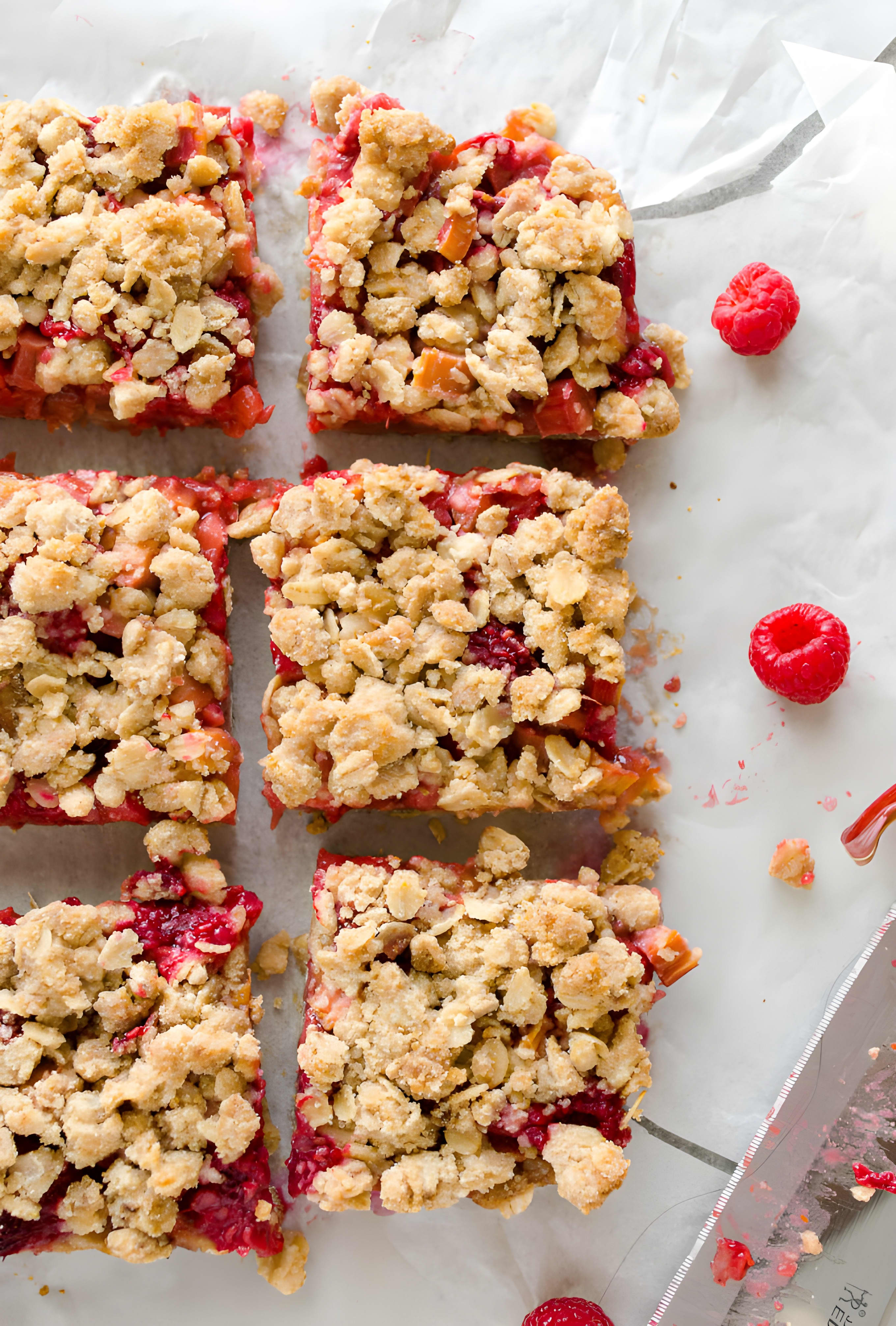 Raspberry Rhubarb Bars
