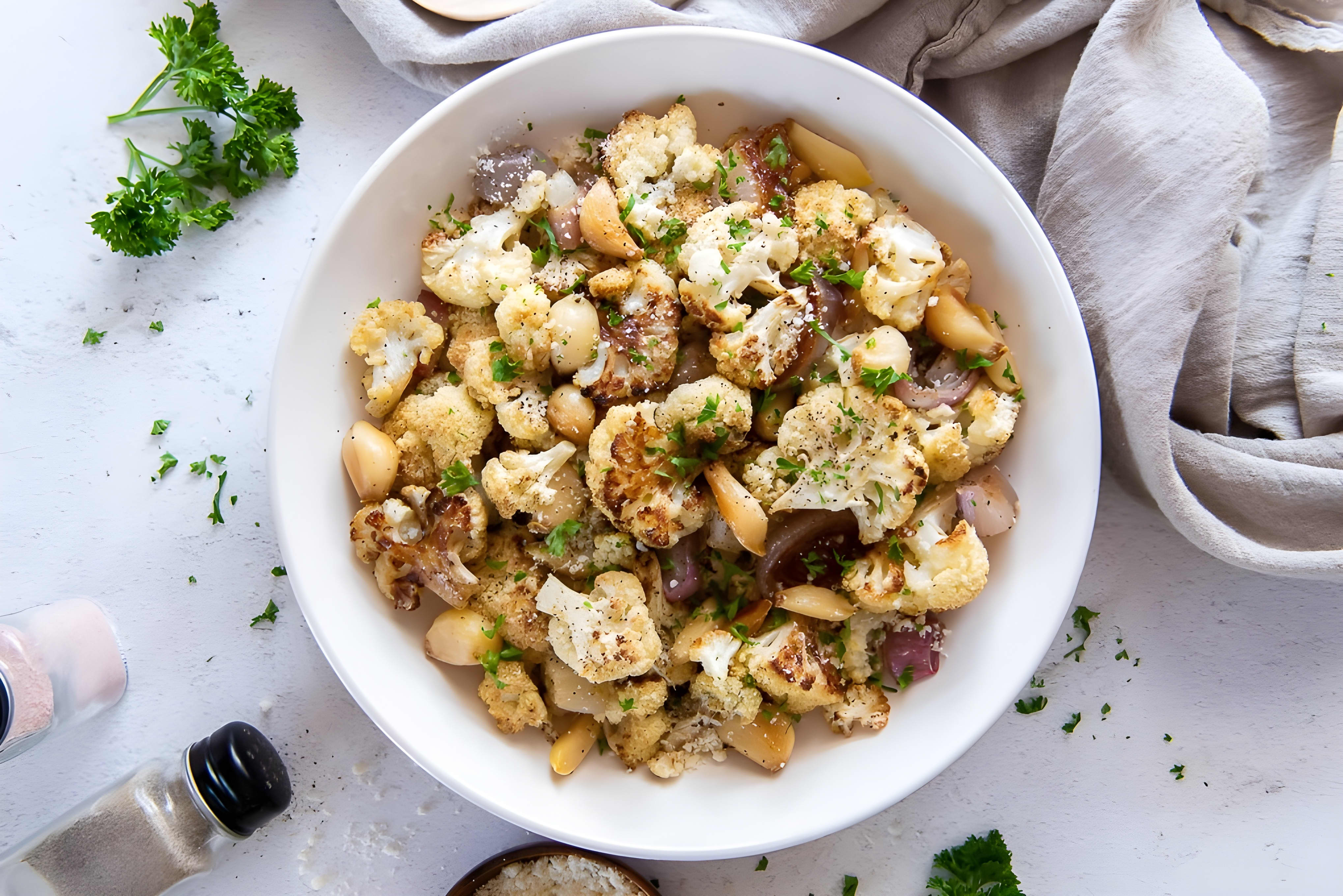 Roasted Cauliflower with Parmesan