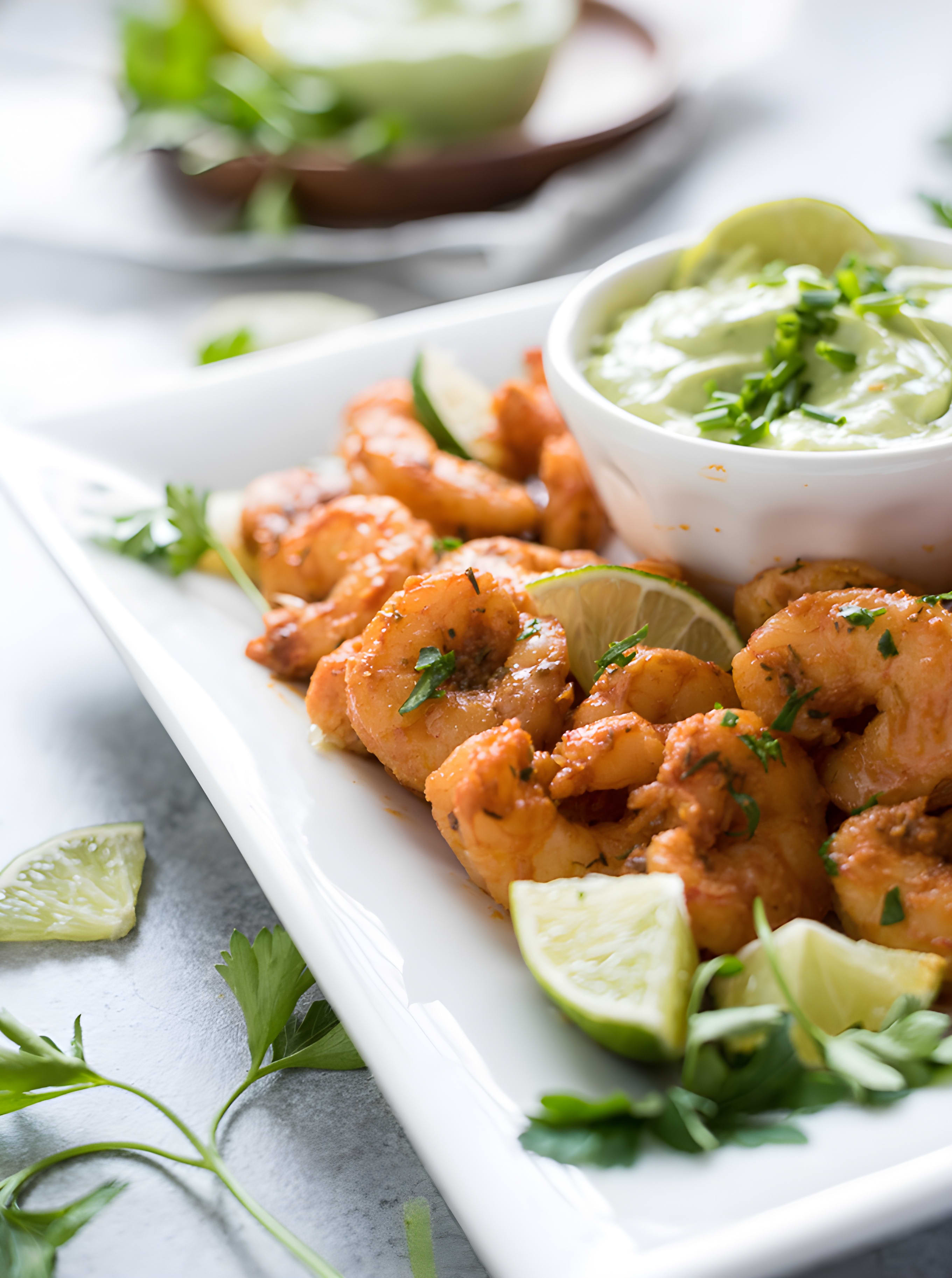 Blackened Shrimp with Avocado Ranch Dressing