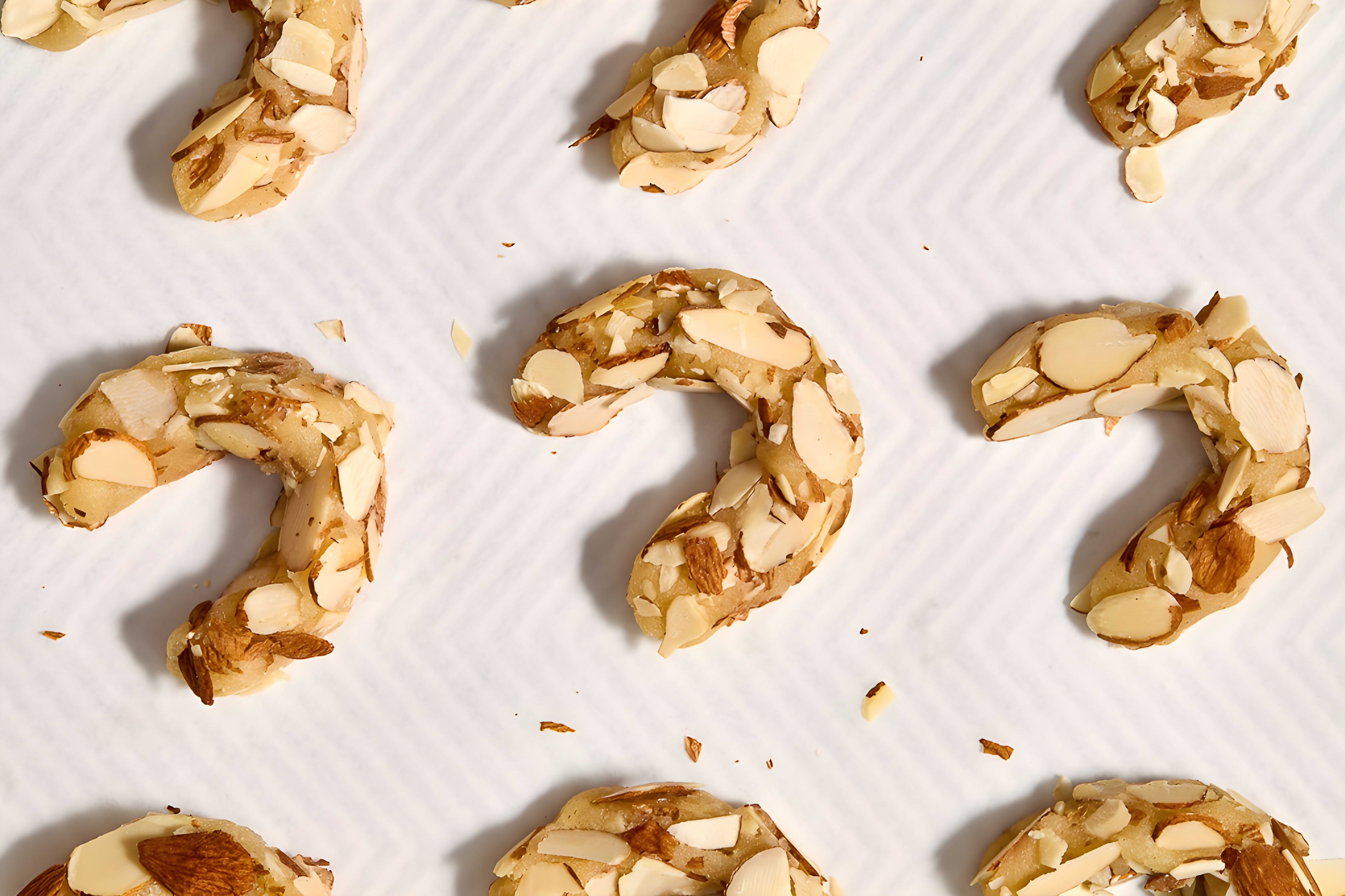 Chocolate Dipped Almond Horn Cookies