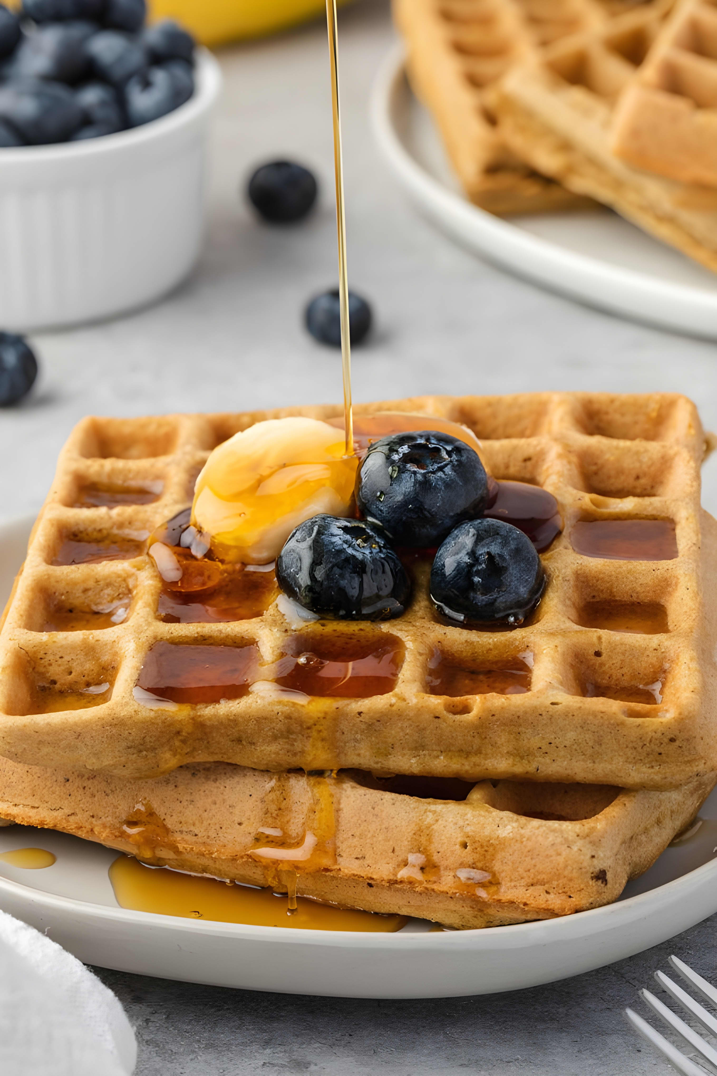 Crispy Oat Flour Waffles (Gluten-Free)