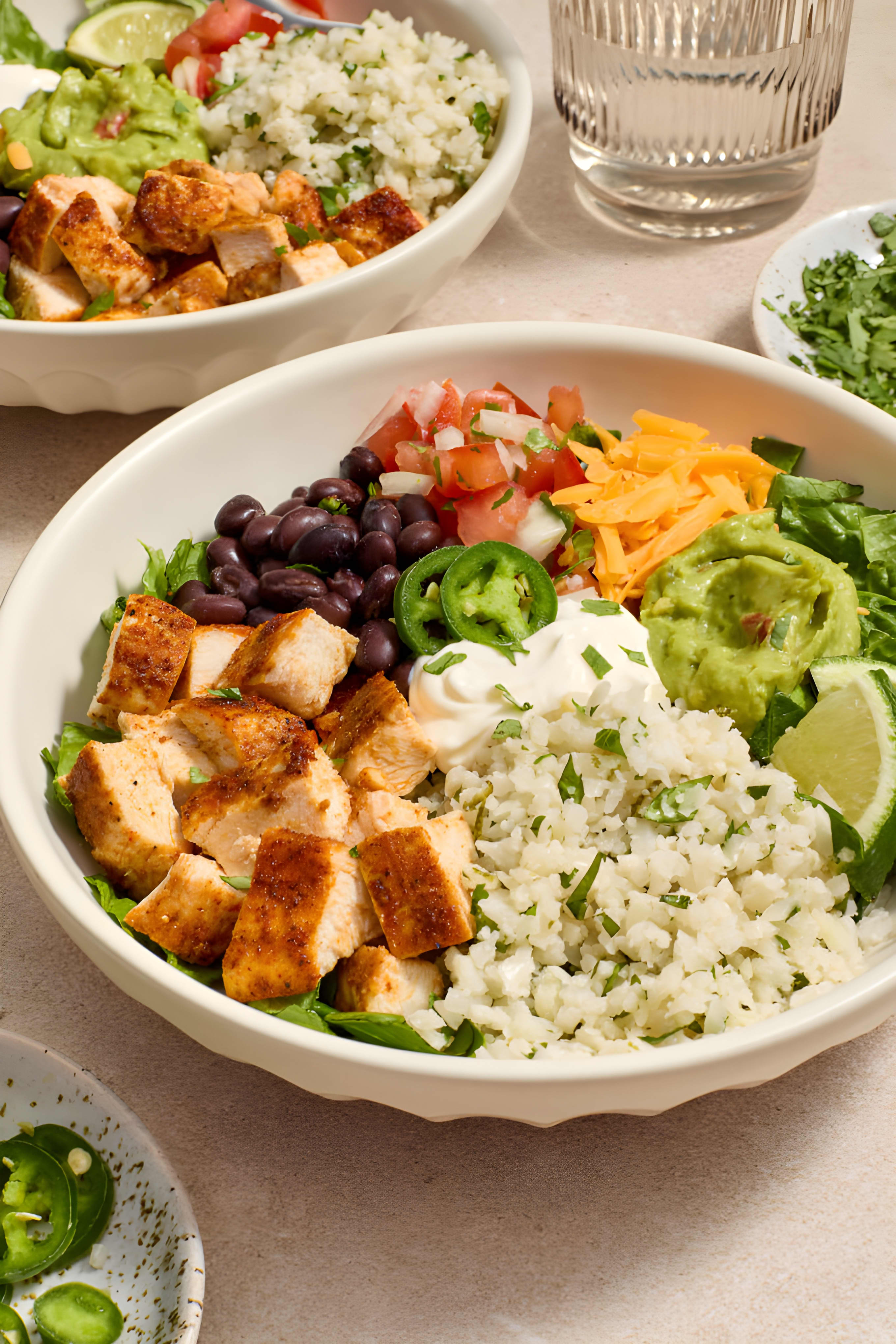 Easy Chicken Burrito Bowls