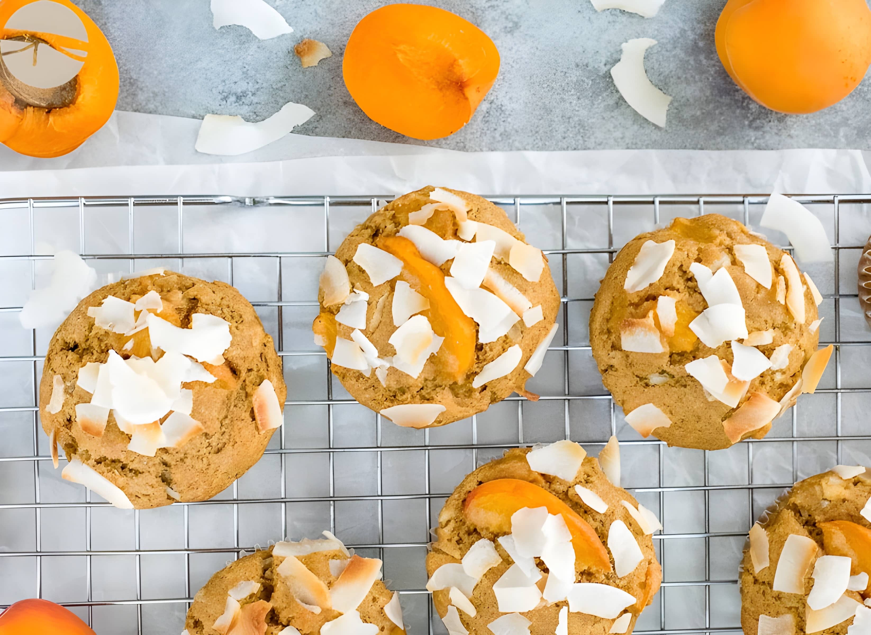 Fresh Apricot Coconut Muffins