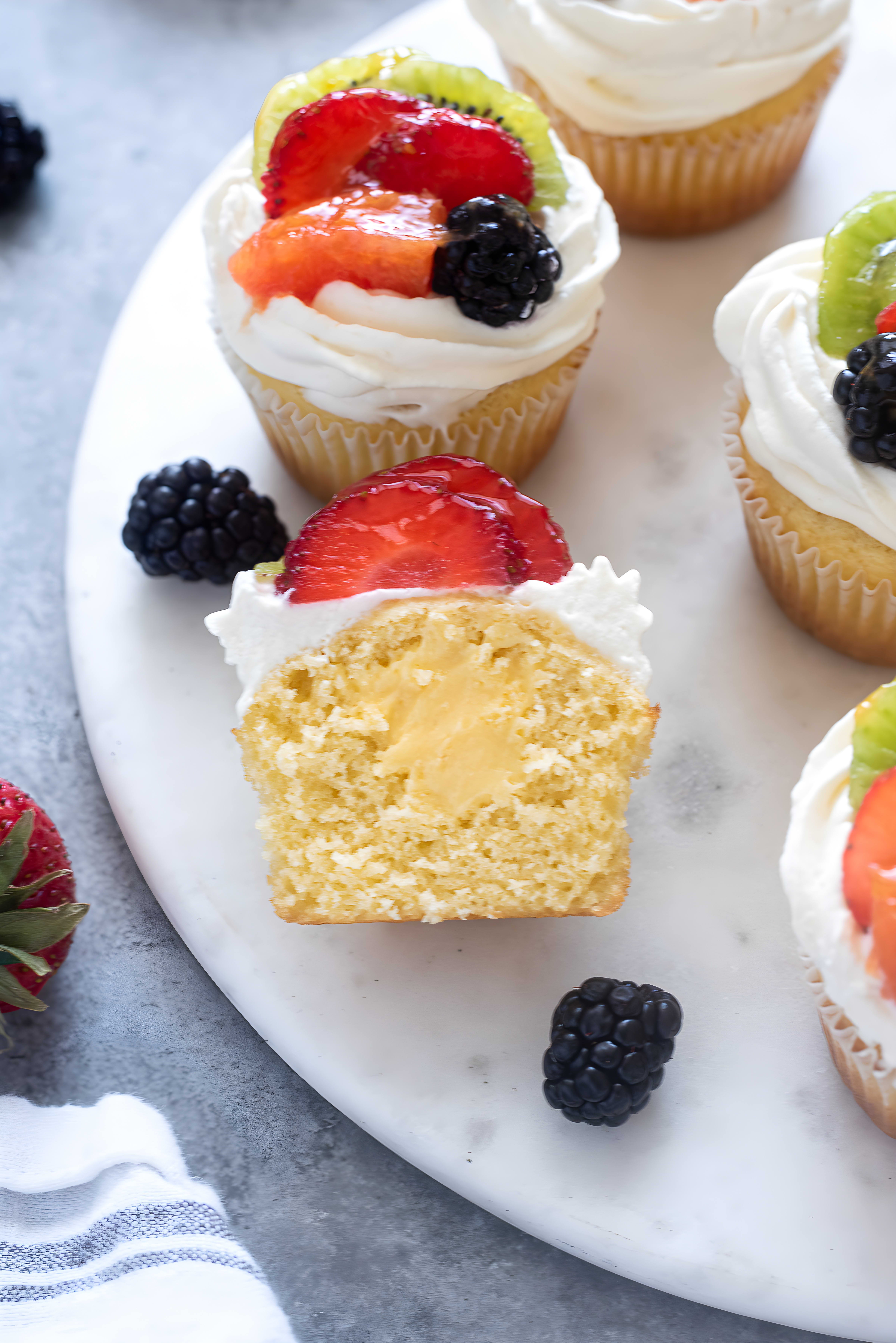 Fruit Tart Vanilla Cupcakes