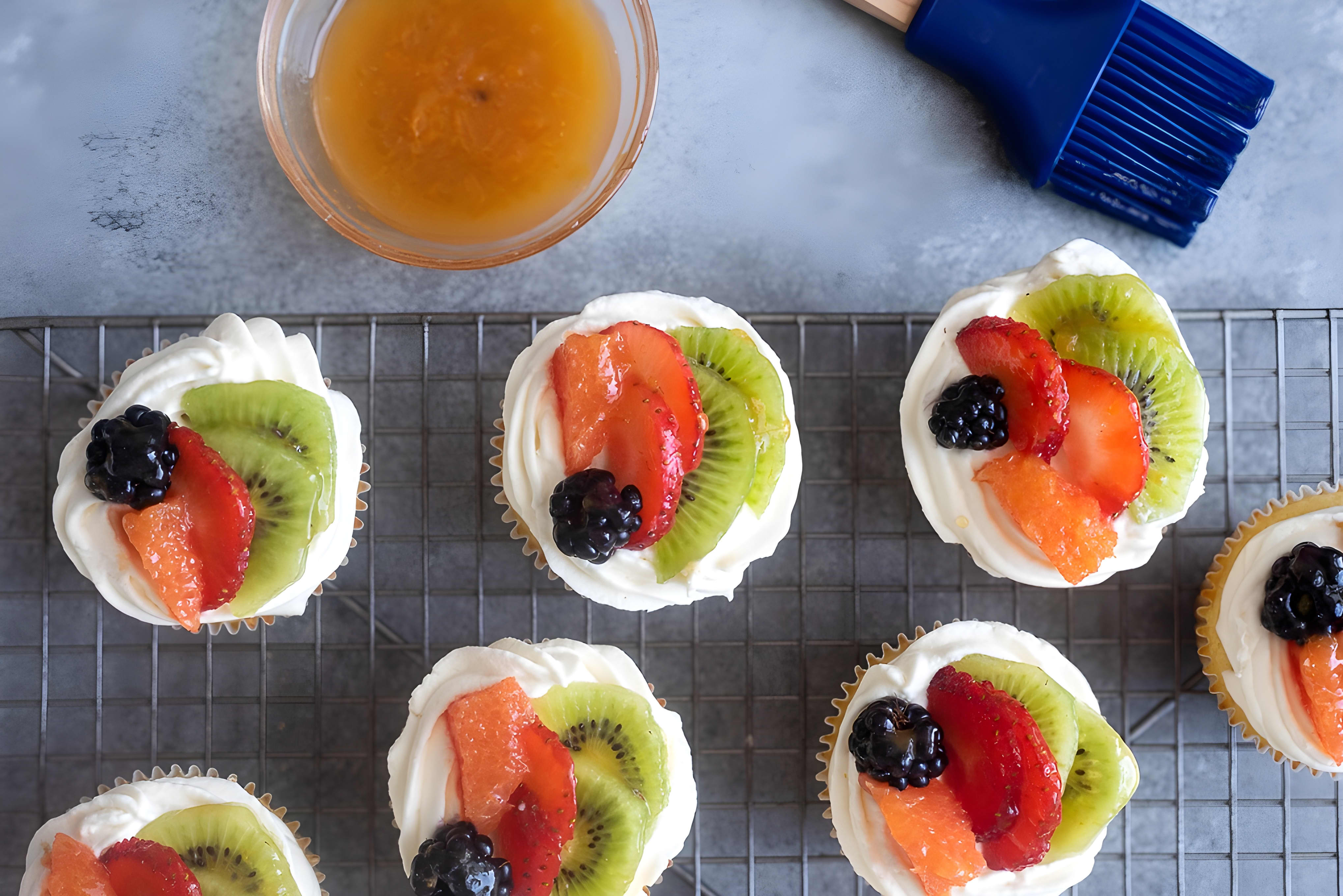 Fruit Tart Vanilla Cupcakes