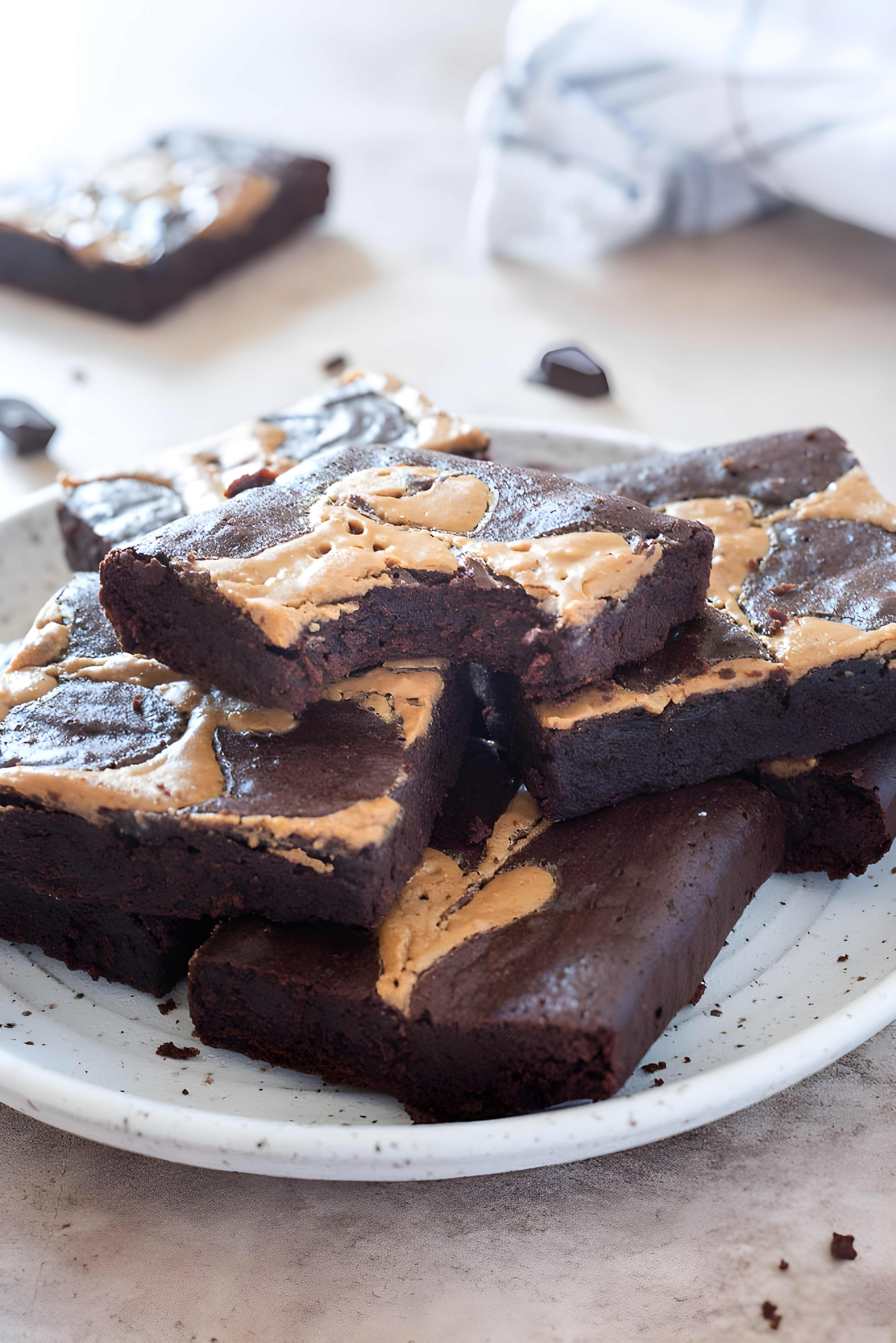 Fudgy Peanut Butter Brownies