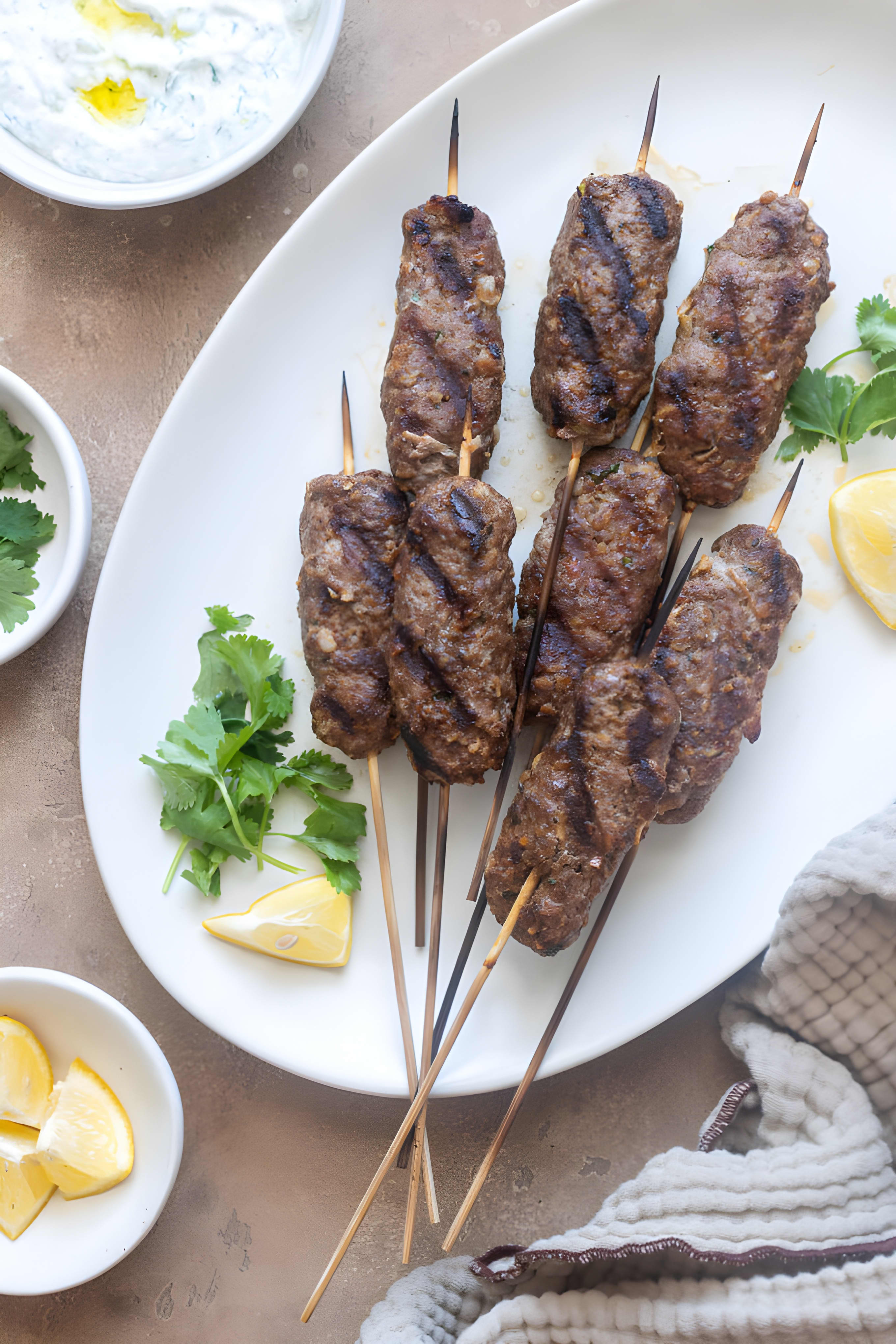 Grilled Lamb Kofta Kebabs