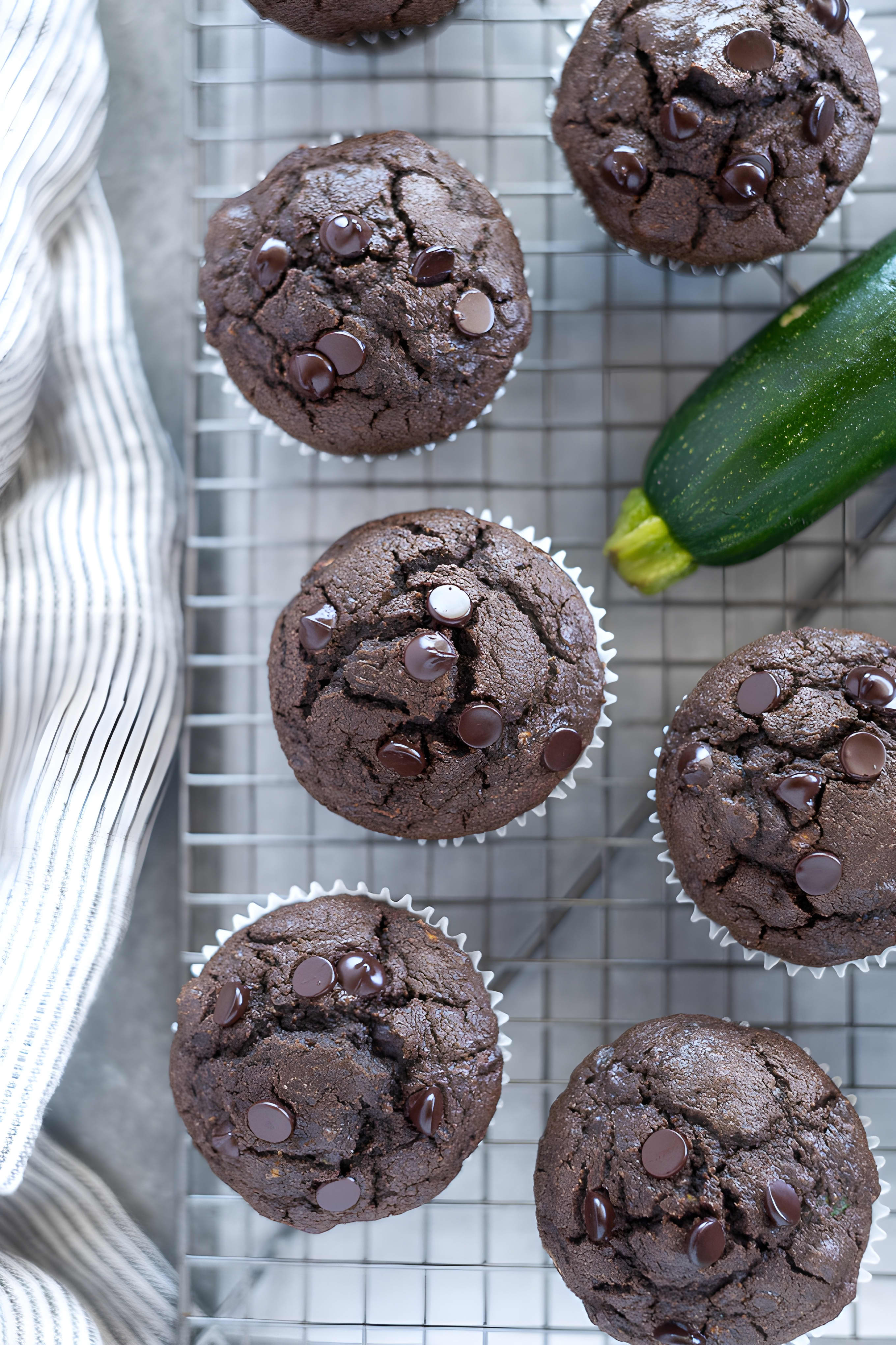 Healthy Chocolate Zucchini Muffins