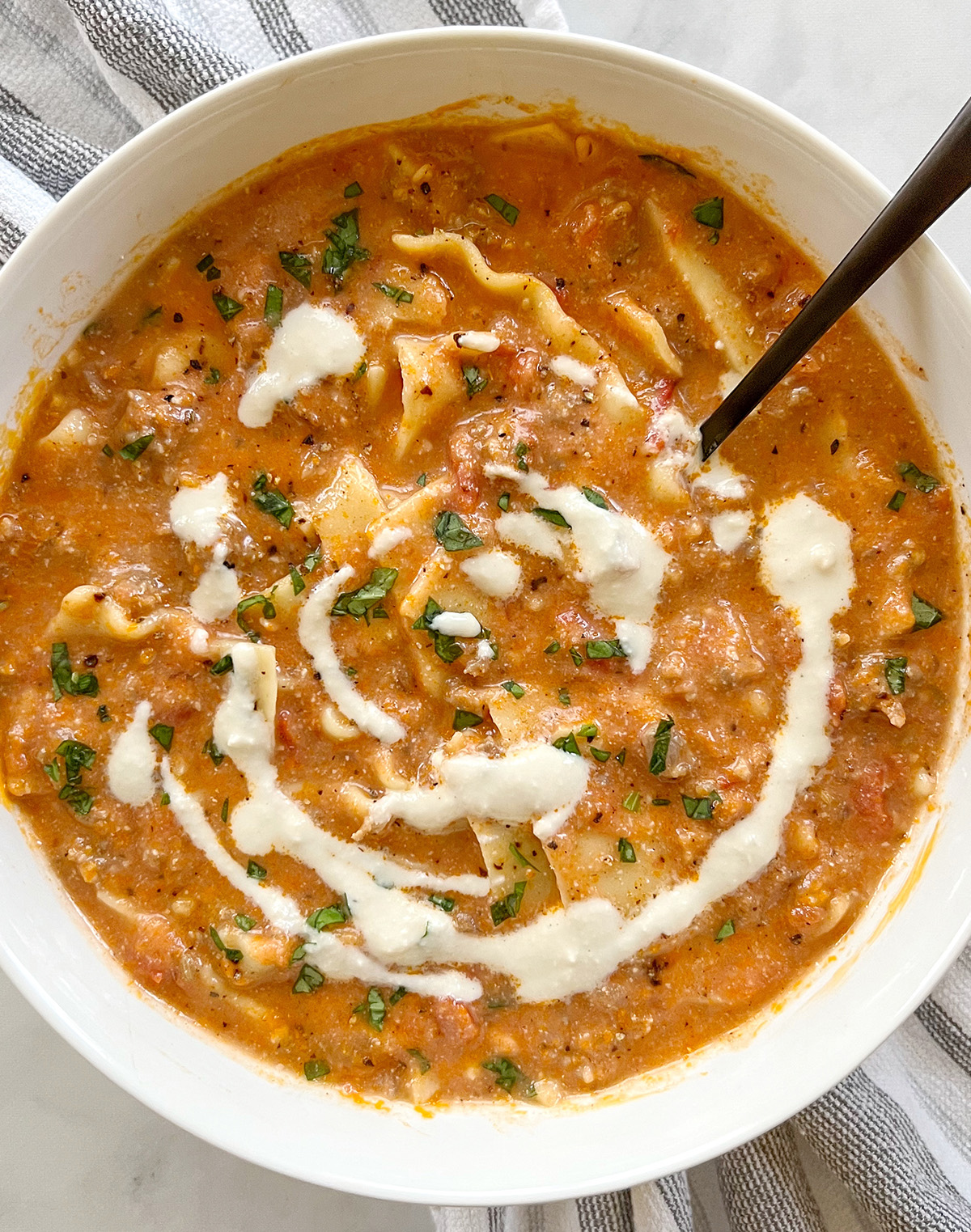 Dairy Free Lasagna Soup cover