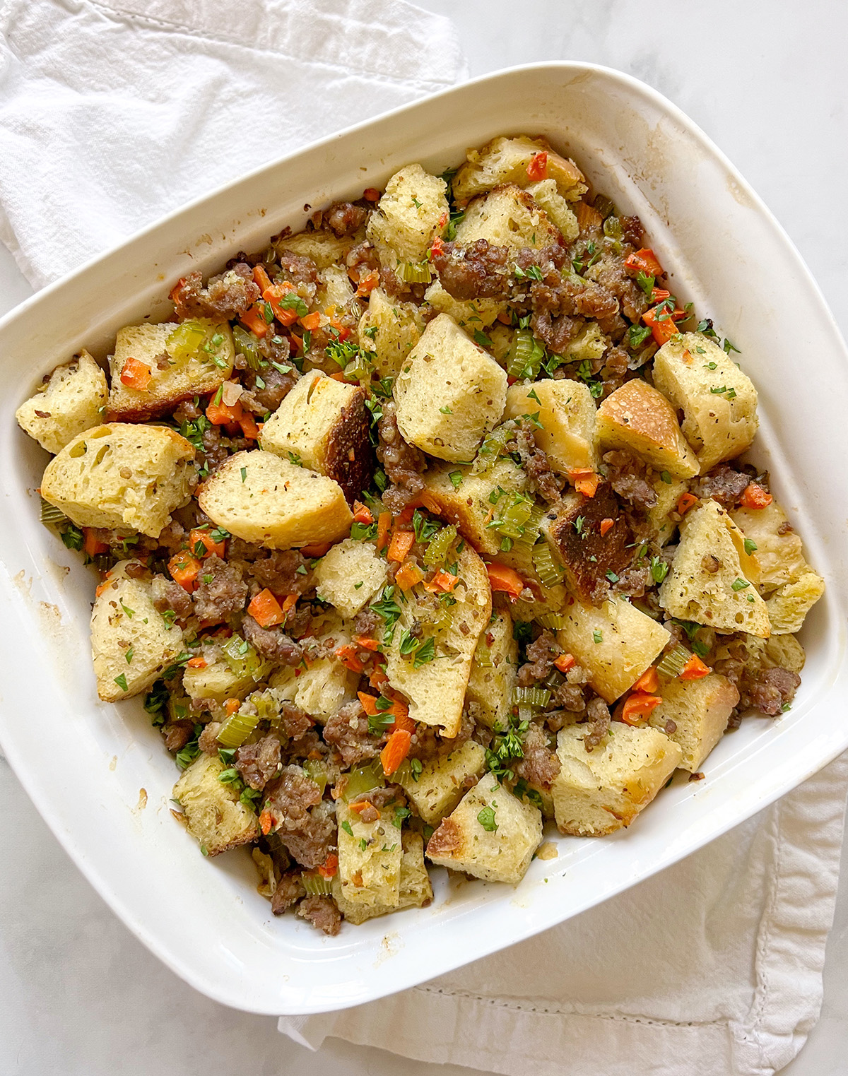 Sausage Stuffing Casserole cover