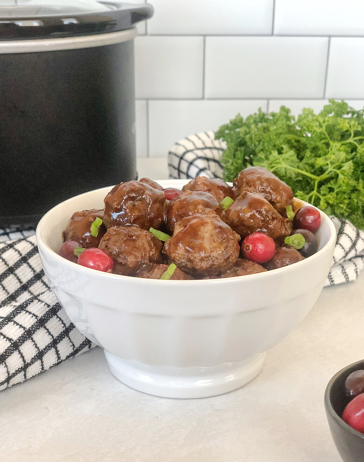 Cranberry BBQ Crockpot Meatballs
