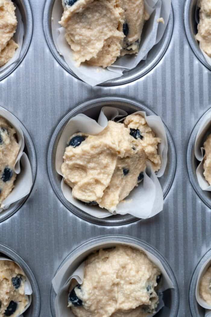 Cassava Flour Blueberry Lemon Muffins (Gluten Free)