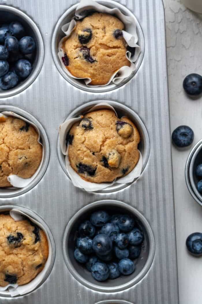 Cassava Flour Blueberry Lemon Muffins (Gluten Free)
