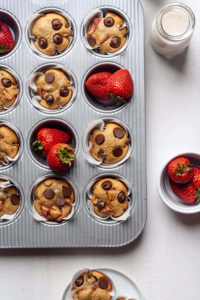 Gluten Free Strawberry Muffins (Dairy Free & Paleo)