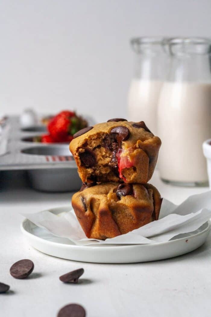 Gluten Free Strawberry Muffins (Dairy Free & Paleo)