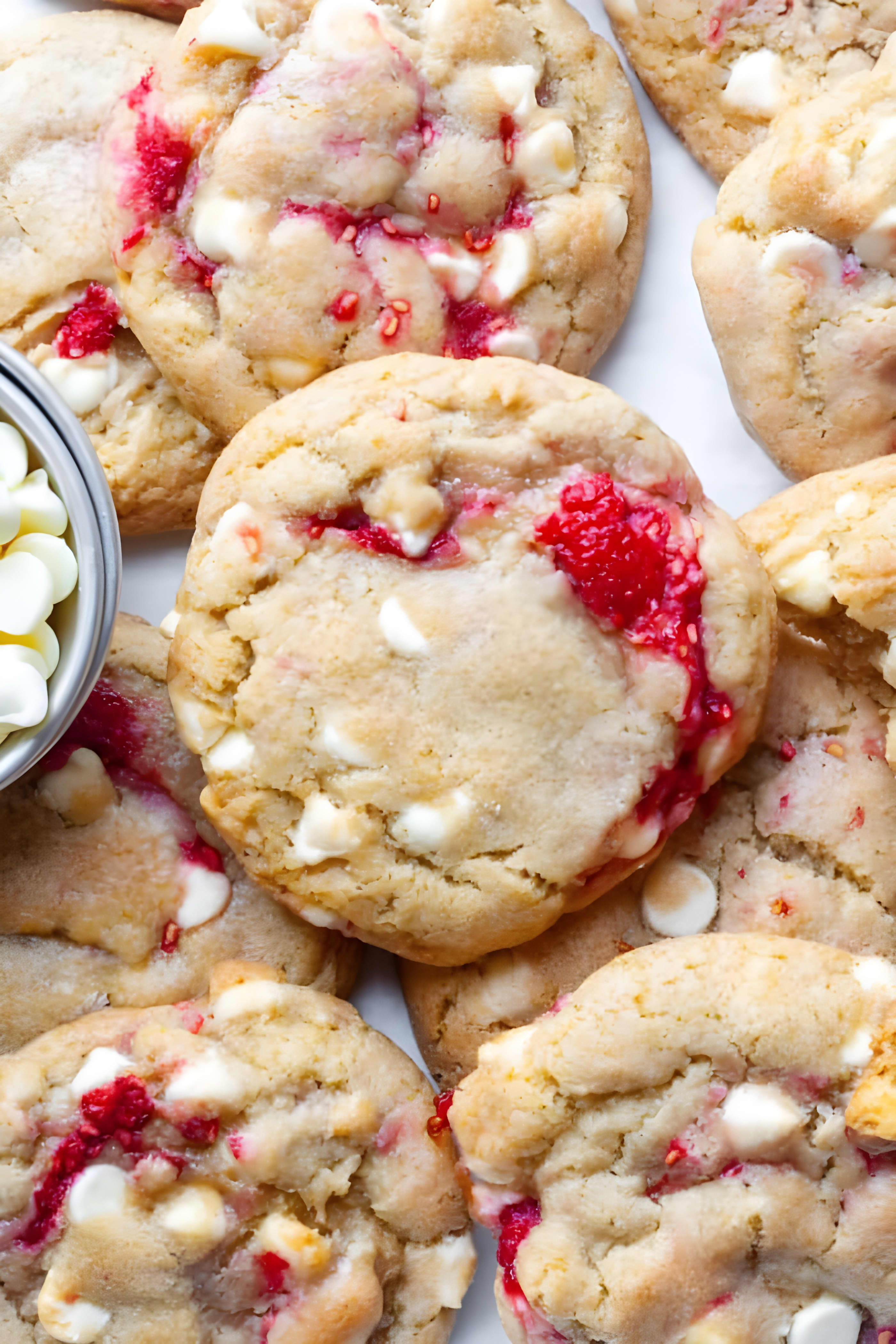 Raspberry White Chocolate Cookies