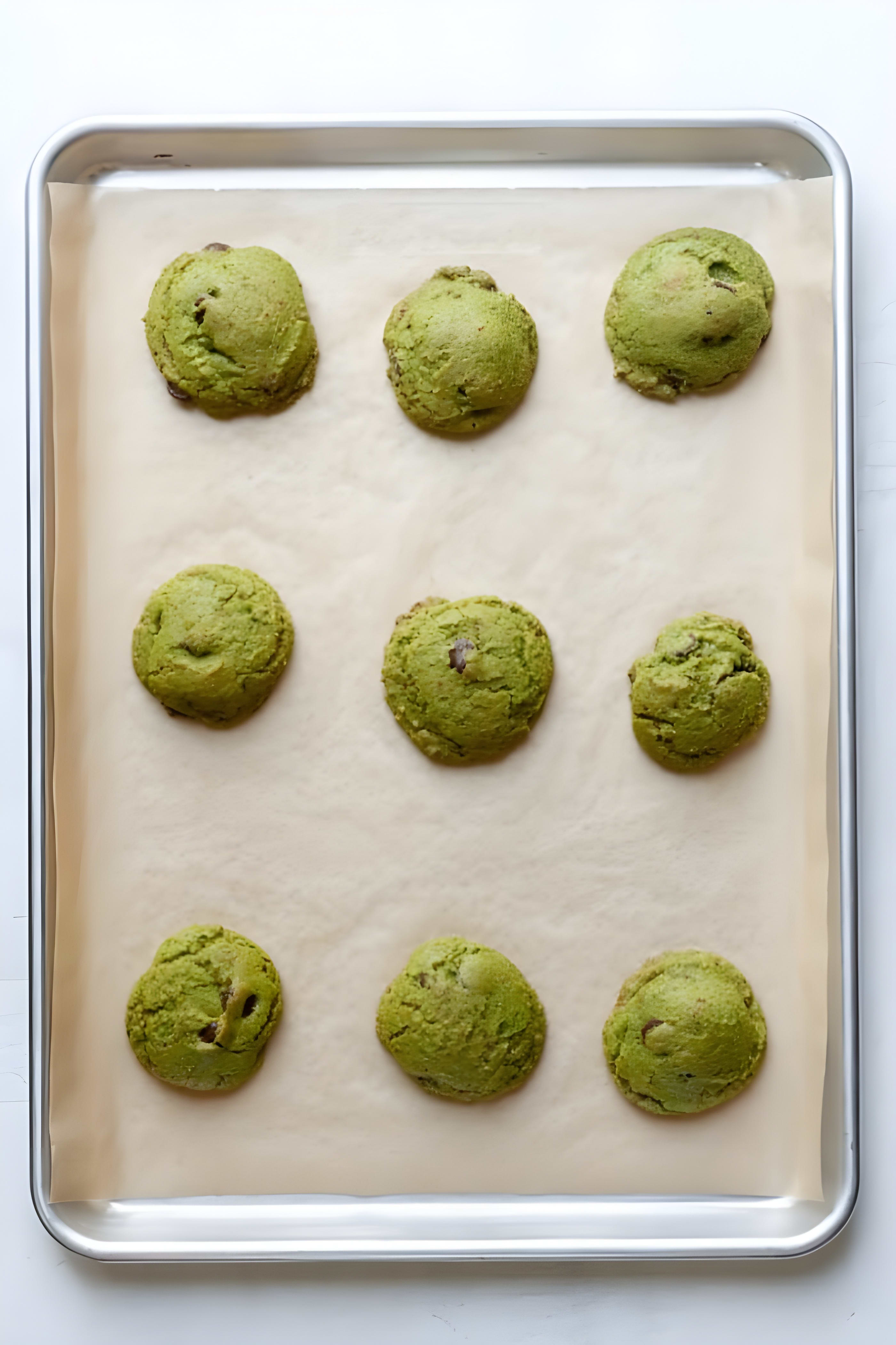 Matcha Chocolate Chip Cookies