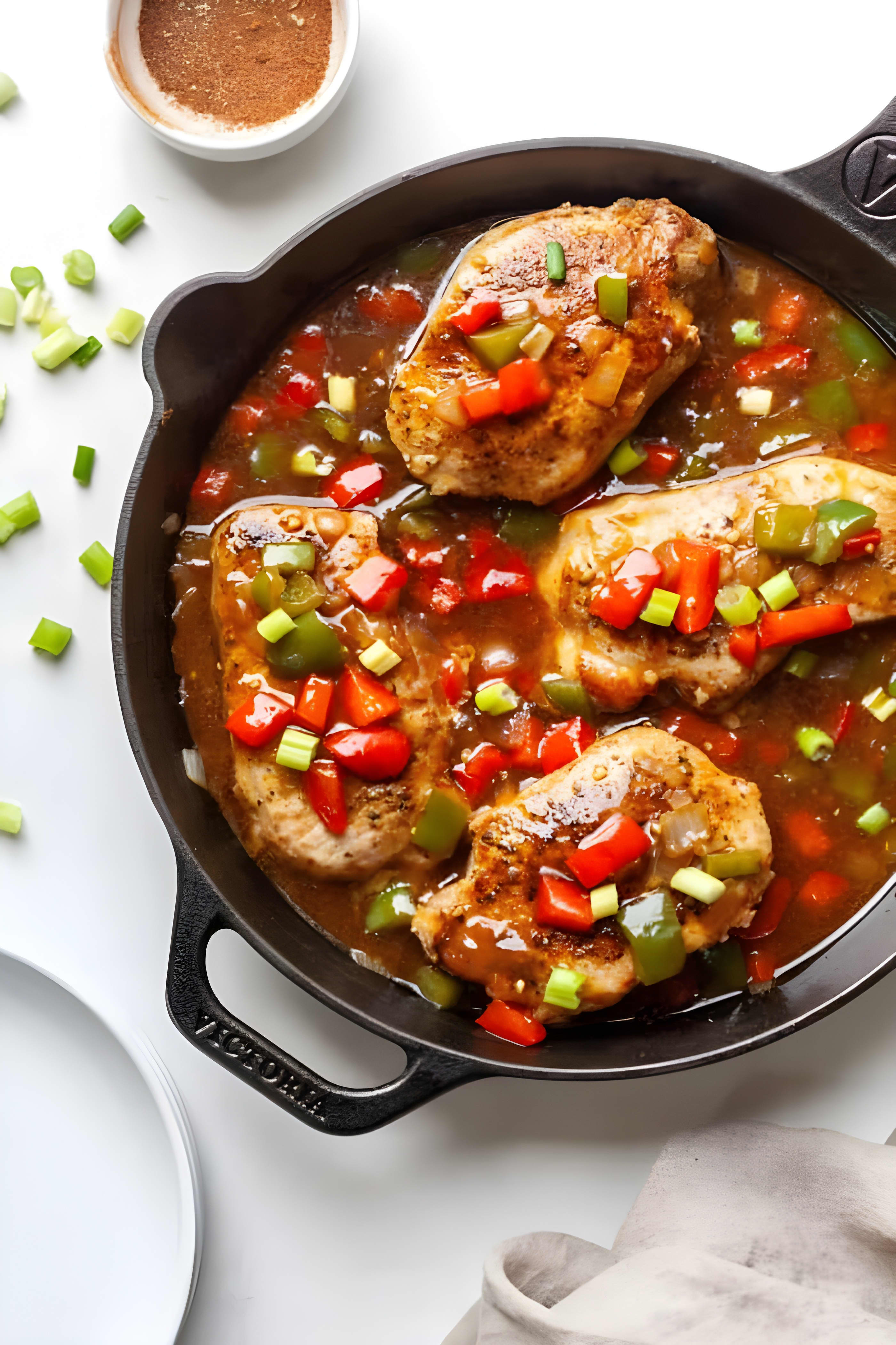 Cajun Smothered Pork Chops (Whole30 & Paleo)