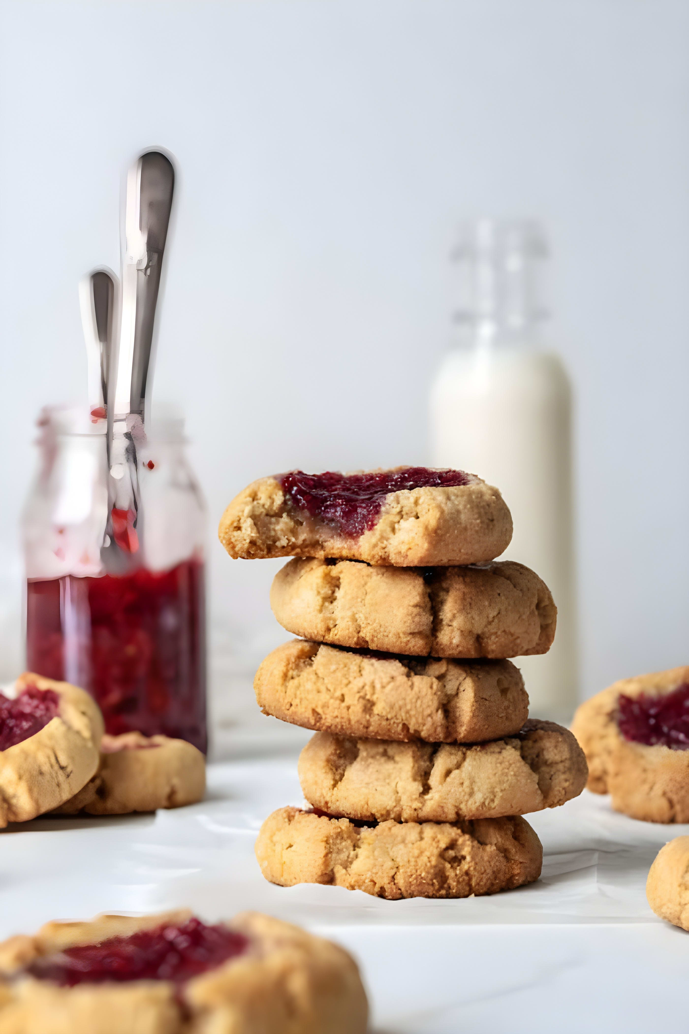 Almond Flour Thumbprint Cookies (Vegan)