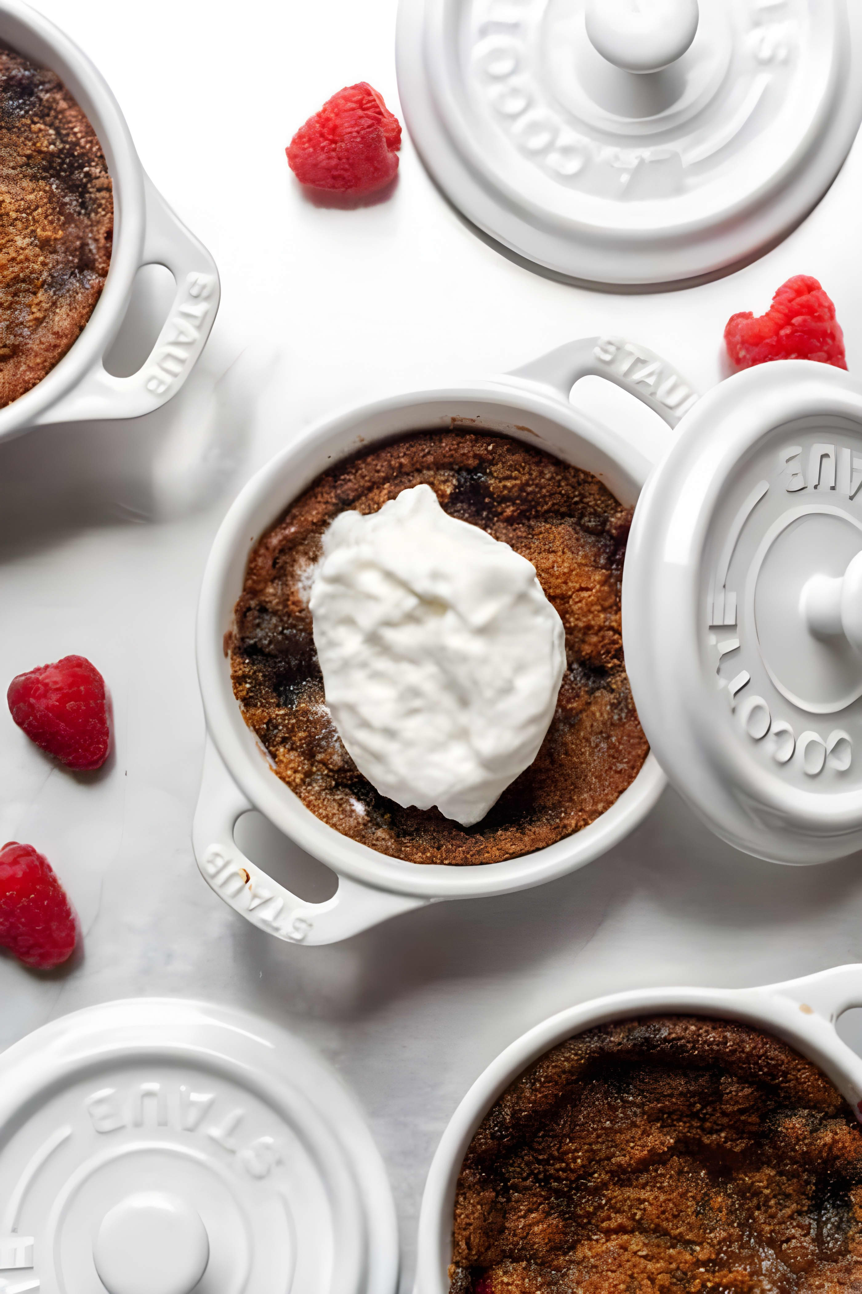Paleo Mini Raspberry Cobblers