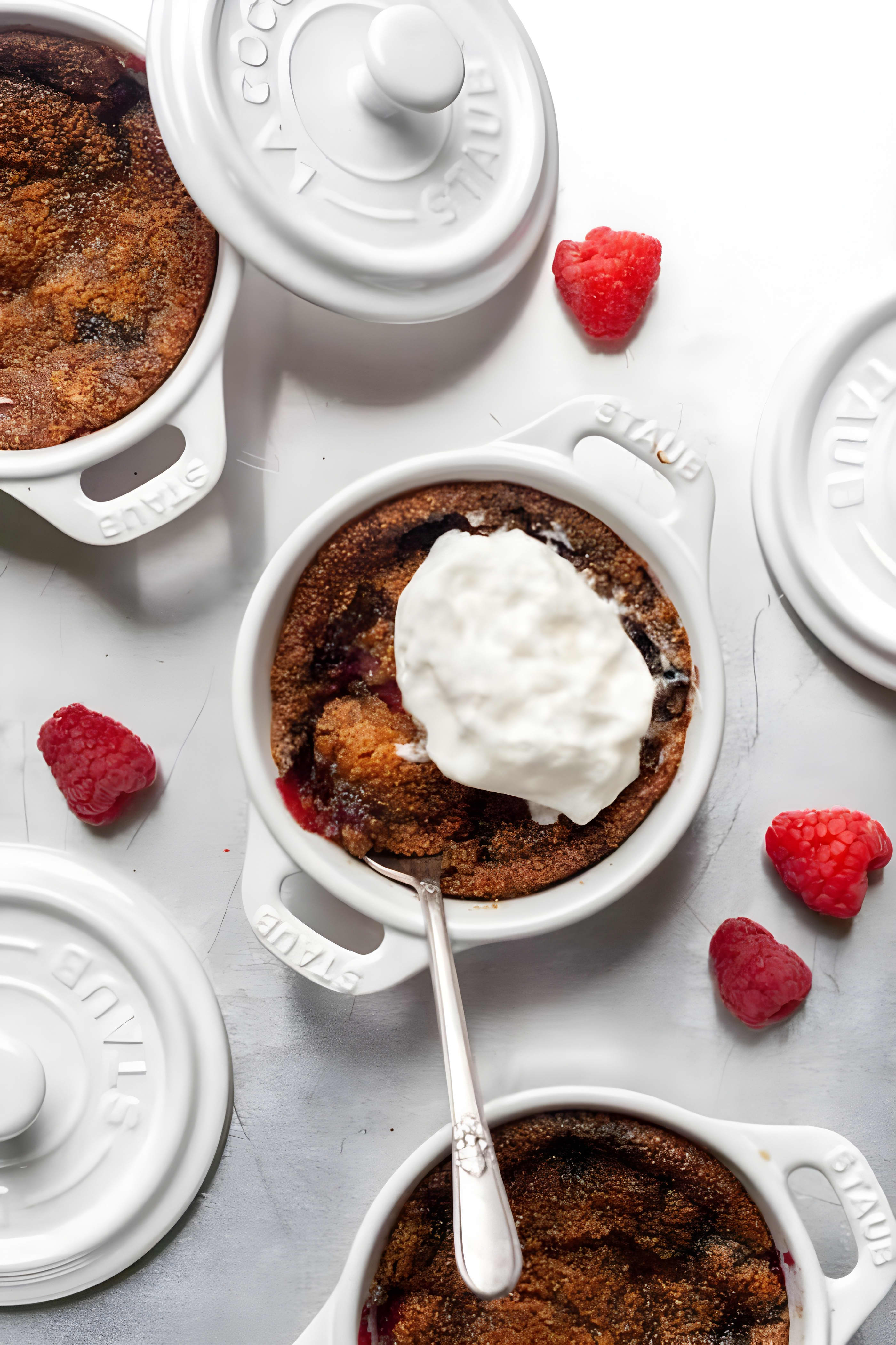 Paleo Mini Raspberry Cobblers