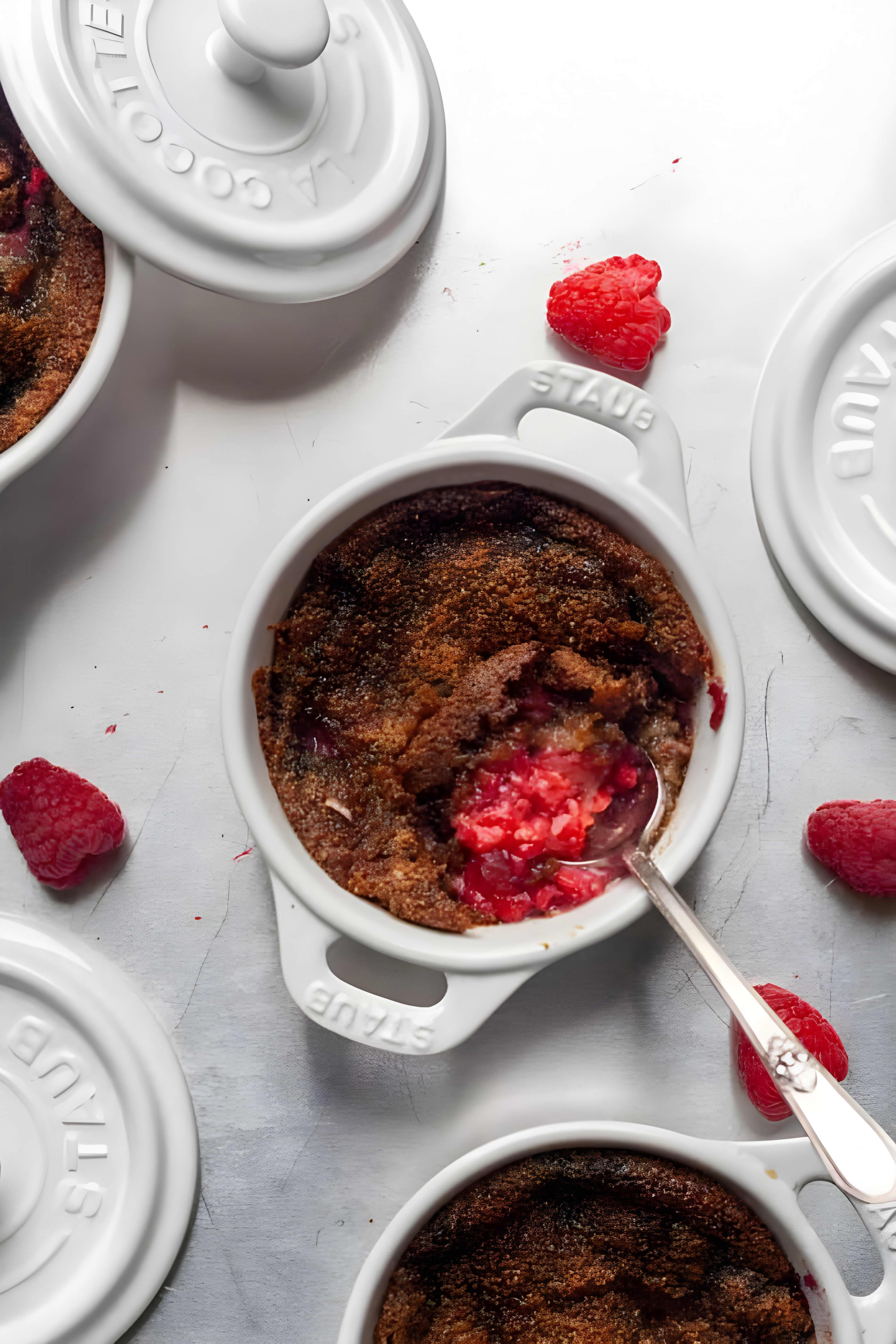 Paleo Mini Raspberry Cobblers