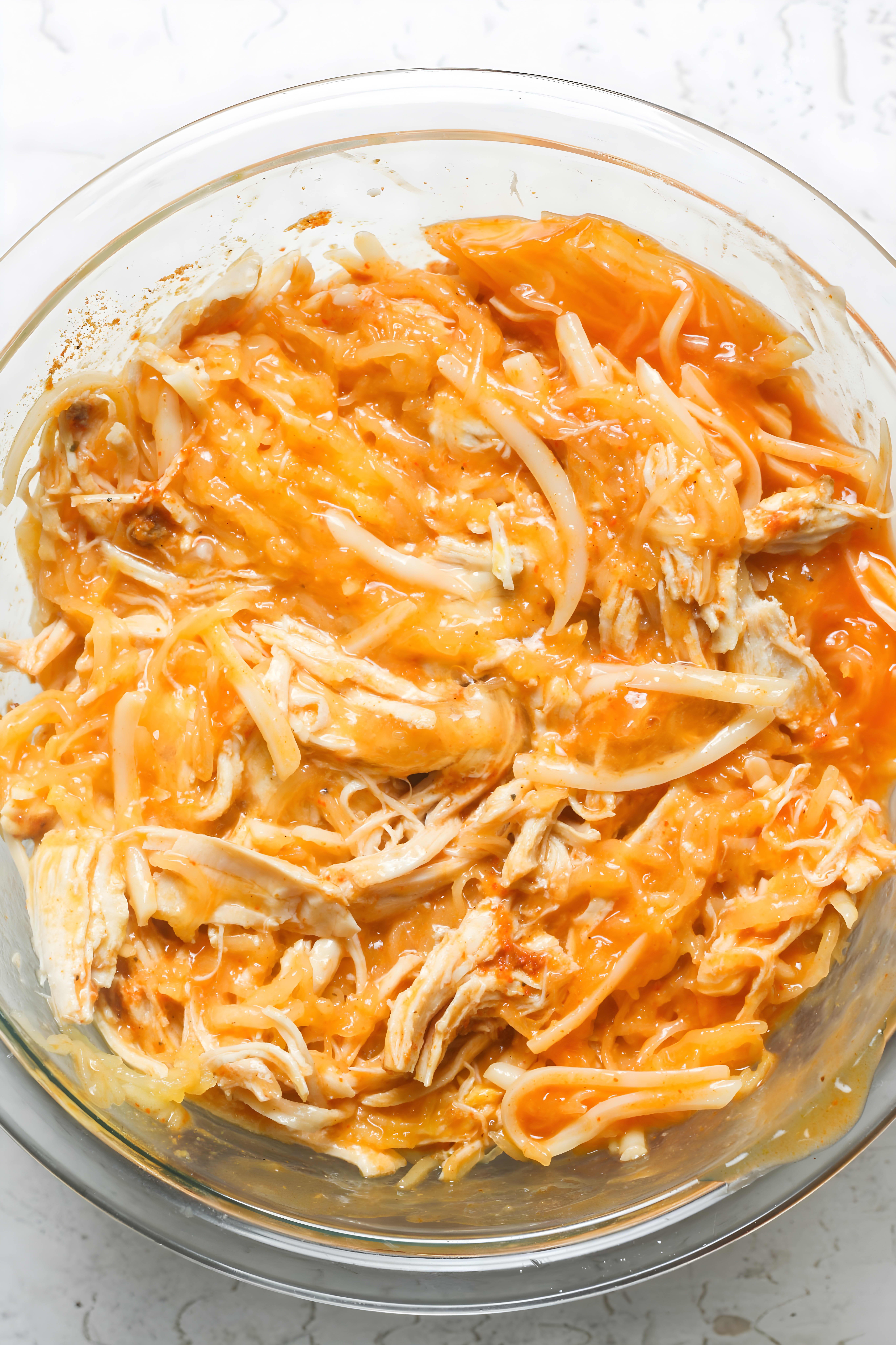 Buffalo Chicken Spaghetti Squash
