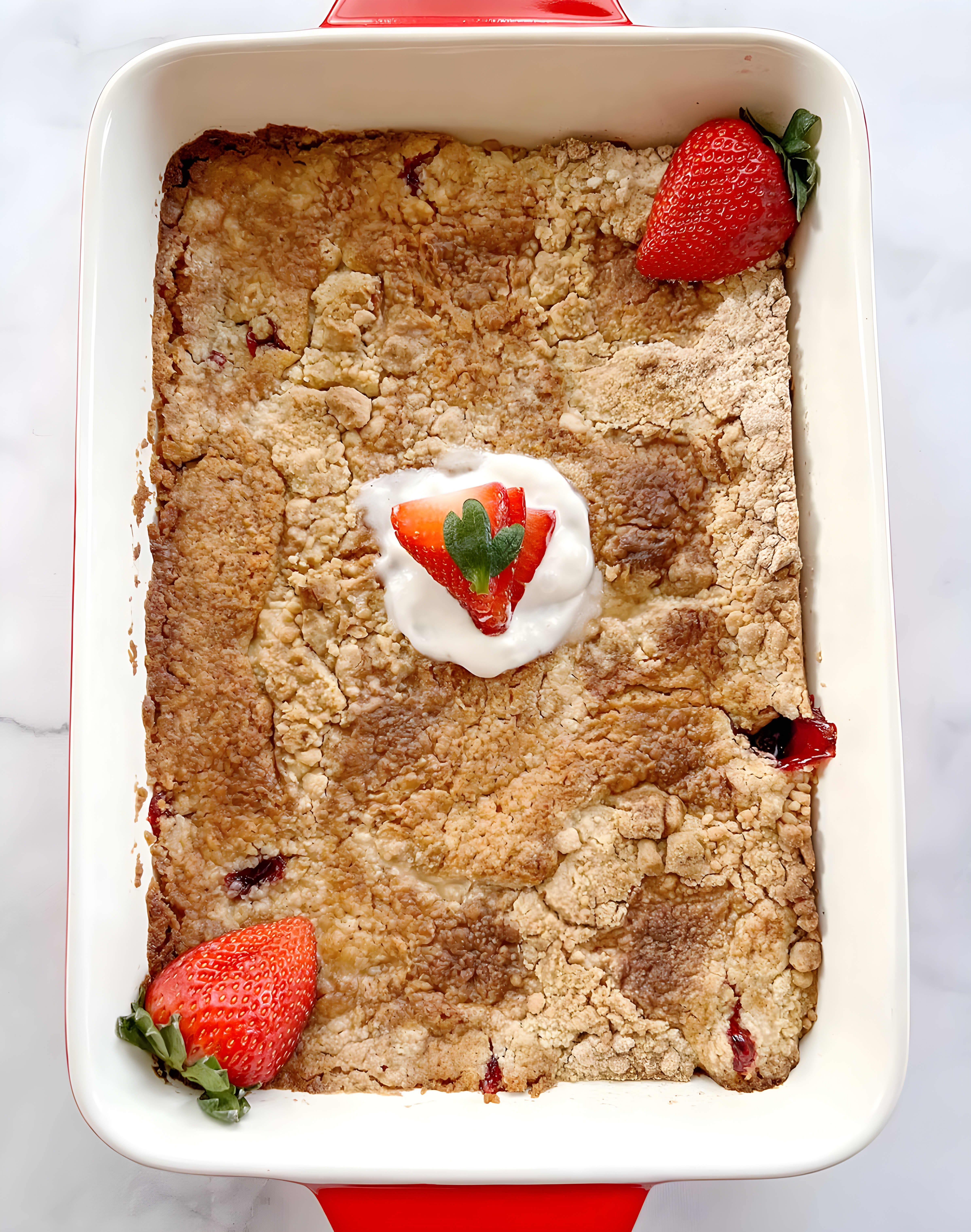 Vegan Strawberry Dump Cake