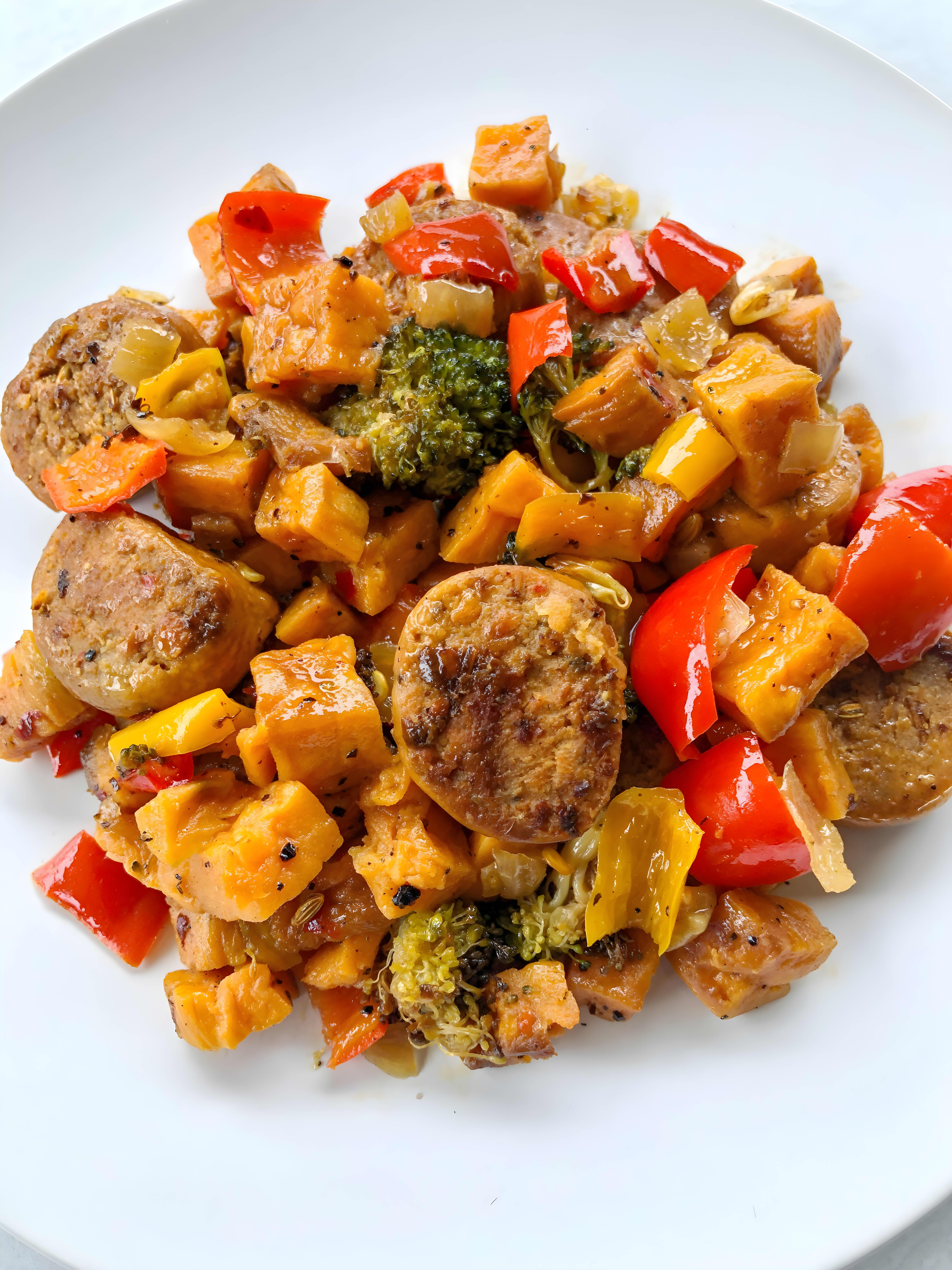 Vegan Sausage and Vegetable Skillet