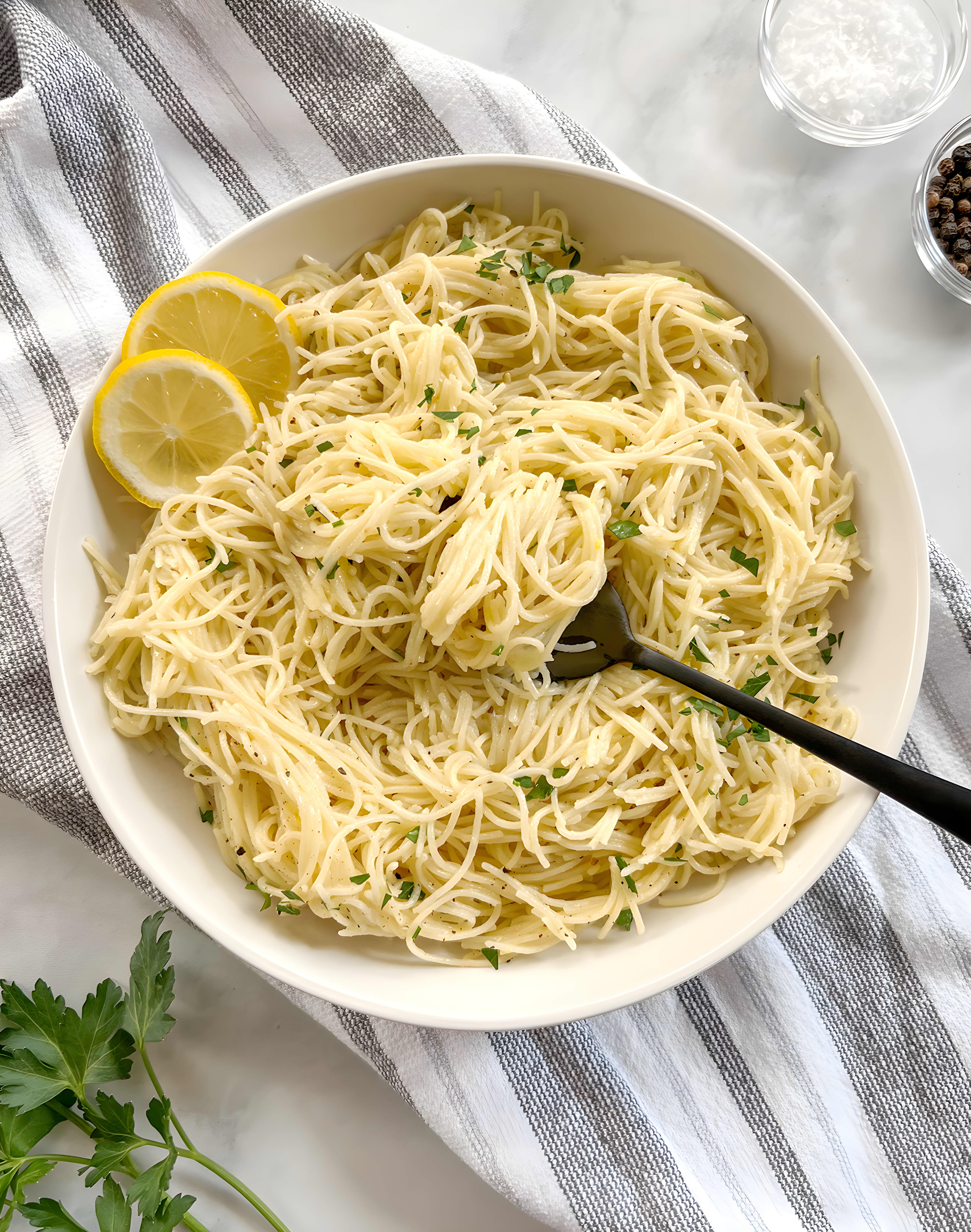 Dairy Free Garlic Lemon Pasta